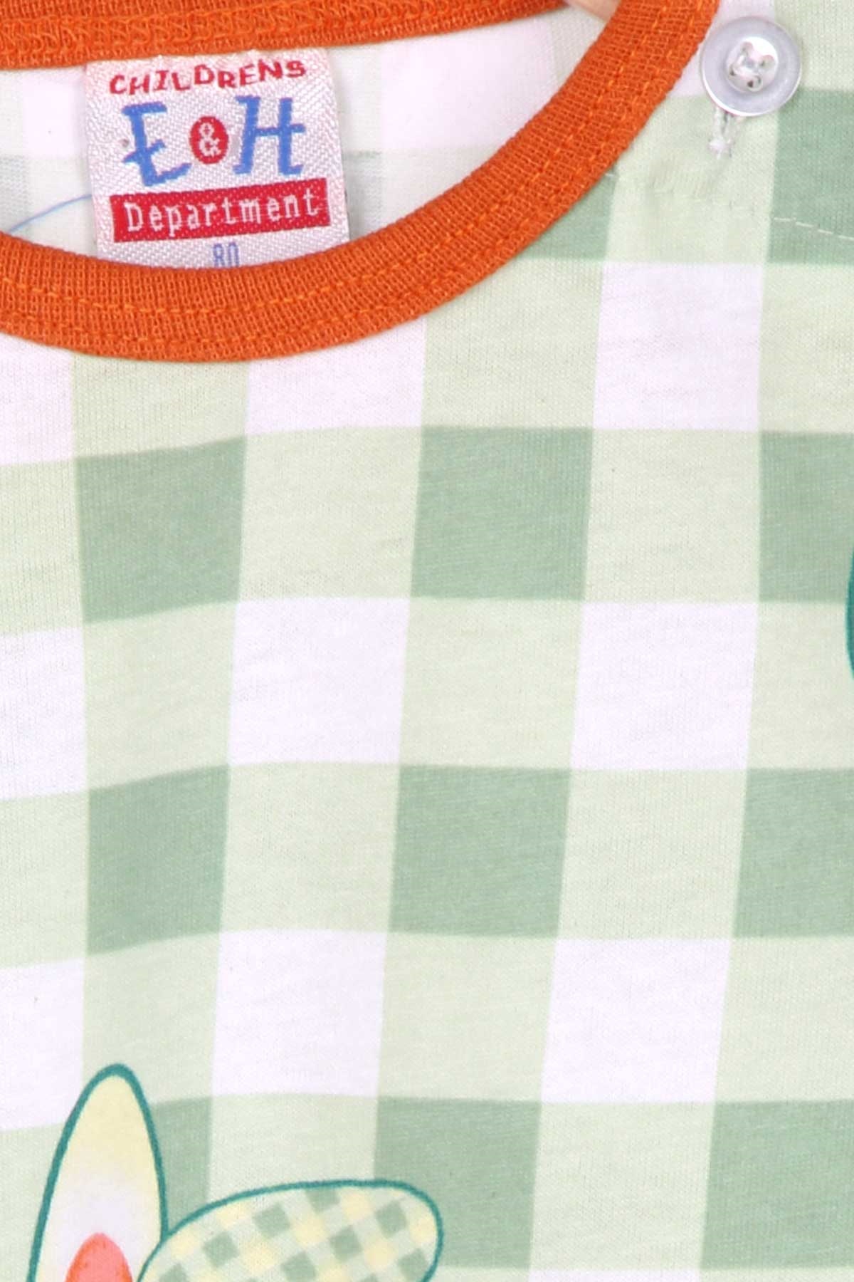Breeze Erkek Bebek Pijama Takımı Kareli Desenli Mint Yeşili (9 Ay-3 Yaş)