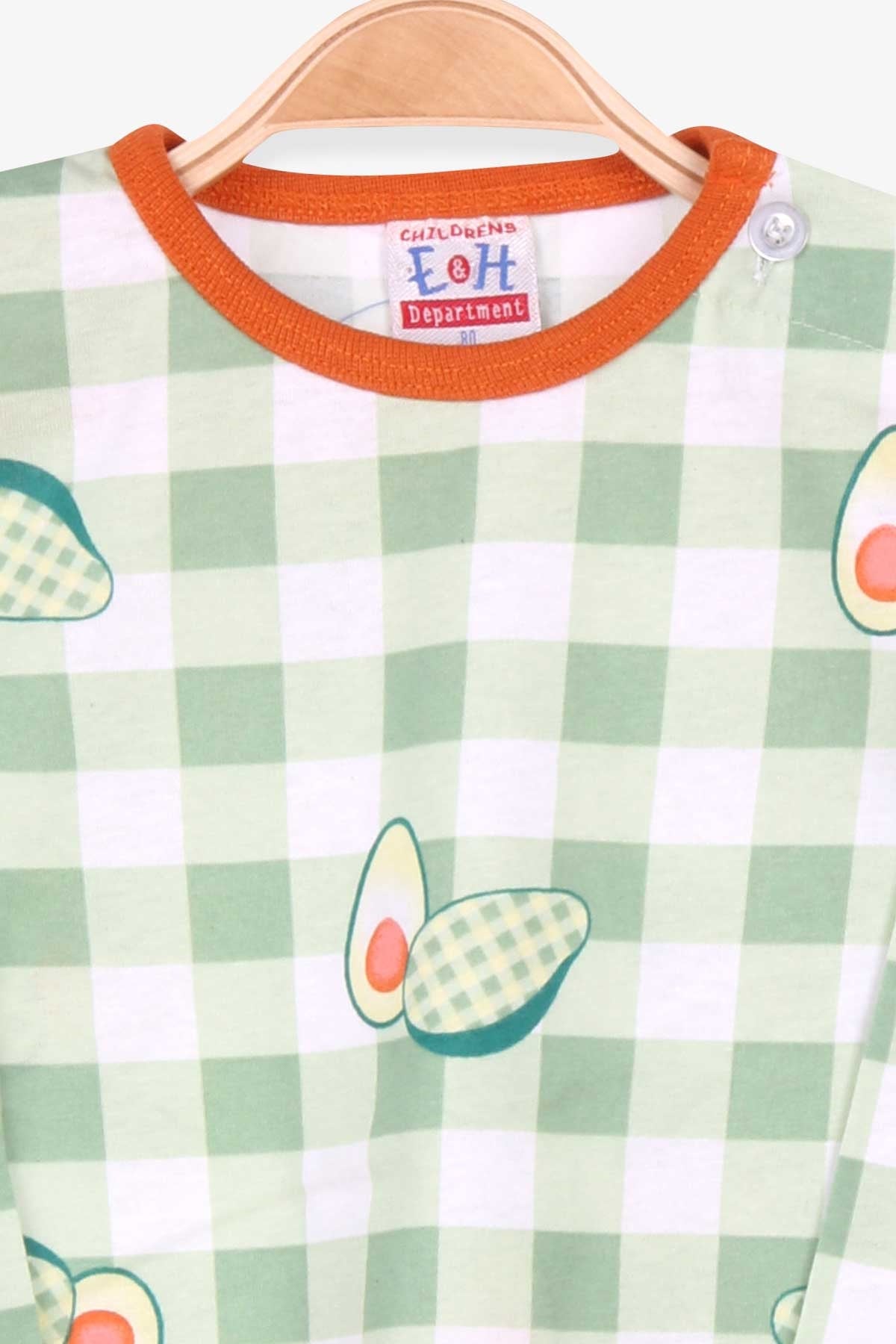 Breeze Erkek Bebek Pijama Takımı Kareli Desenli Mint Yeşili (9 Ay-3 Yaş)
