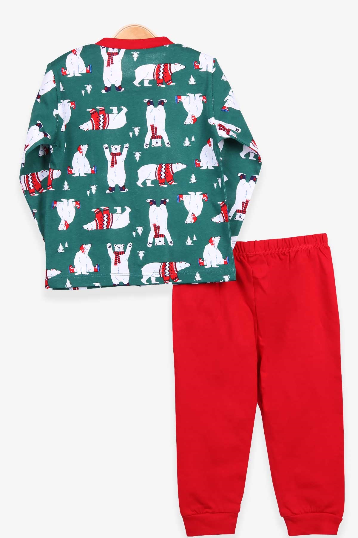 Breeze Erkek Bebek Pijama Takımı Kutup Ayılı Yeşil (4 Ay-1 Yaş)