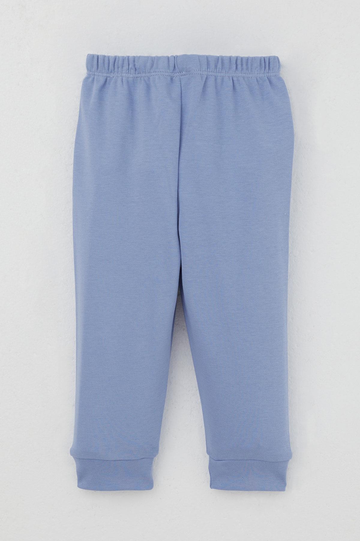 Breeze Erkek Bebek Pijama Takımı Omuzdan Patlı Sevgi Temalı Emoji Armalı Karışık Renk (4 Ay-1 Yaş)