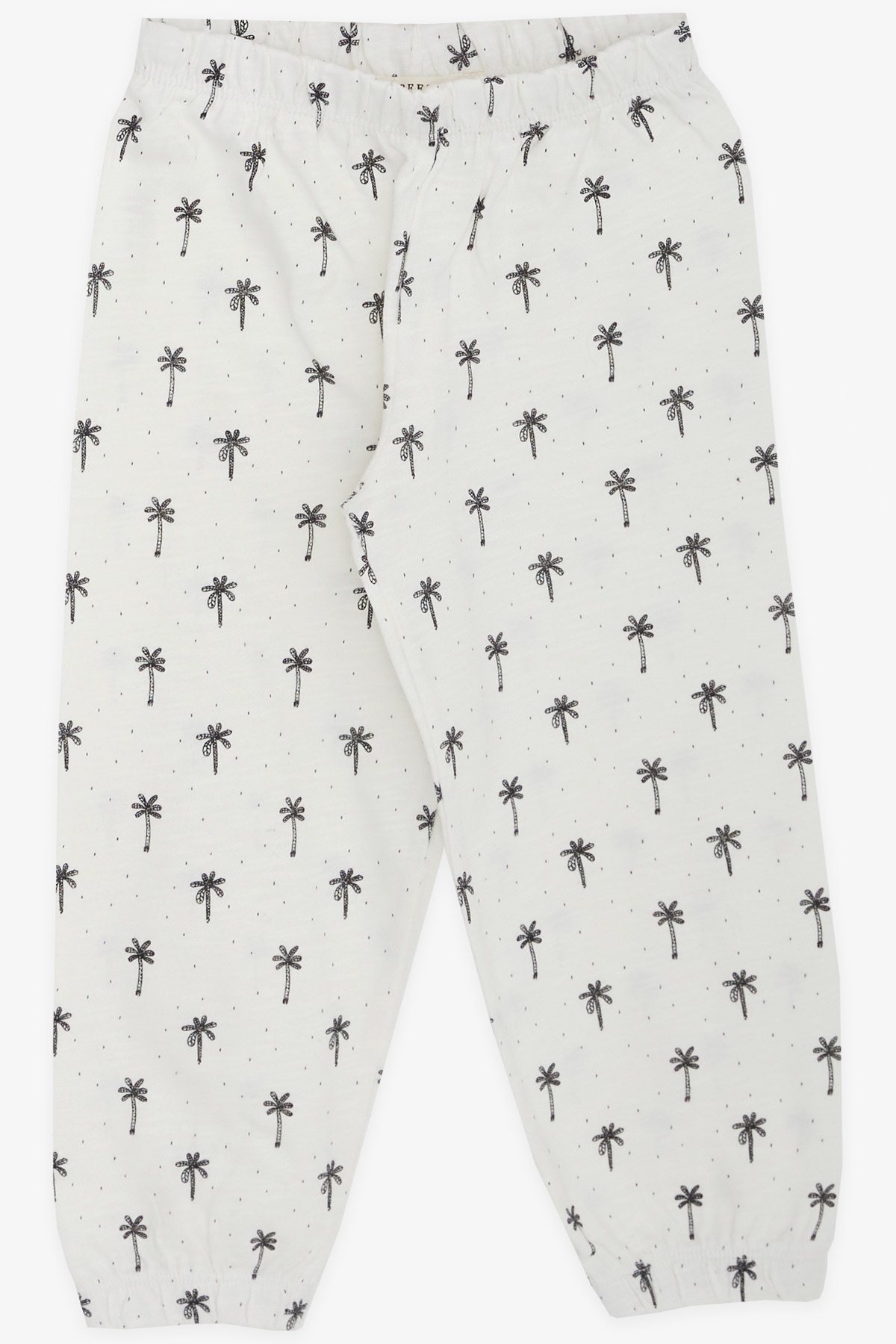 Breeze Erkek Bebek Pijama Takımı Palmiye Desenli Ekru (9 Ay-3 Yaş)