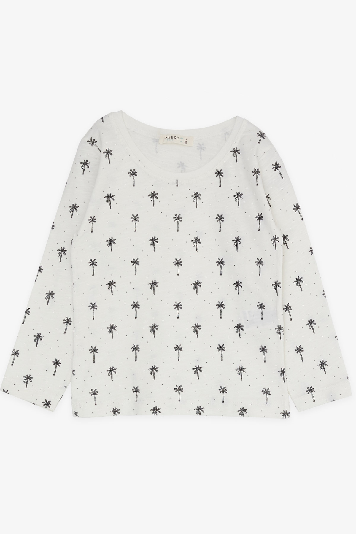Breeze Erkek Bebek Pijama Takımı Palmiye Desenli Ekru (9 Ay-3 Yaş)
