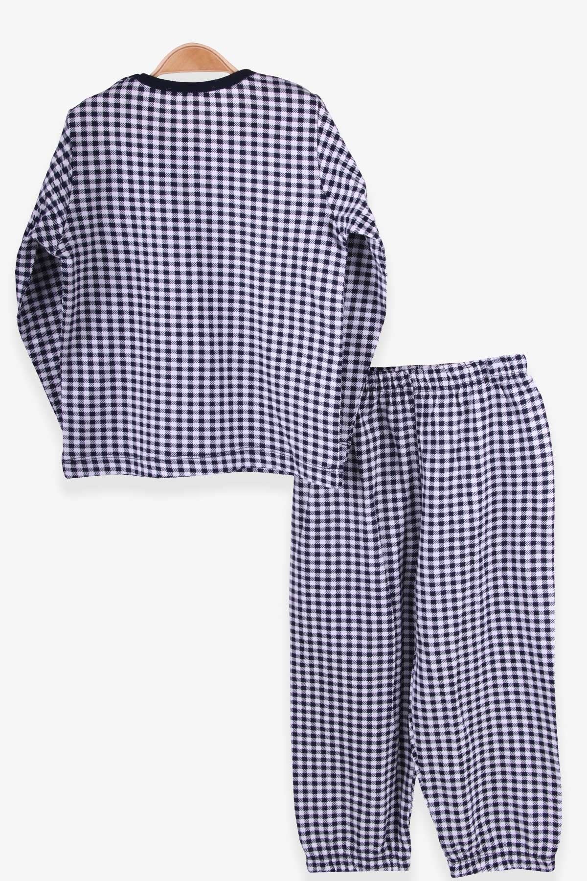 Breeze Erkek Bebek Pijama Takımı Pötikare Desenli Karışık Renk (9 Ay-3 Yaş)
