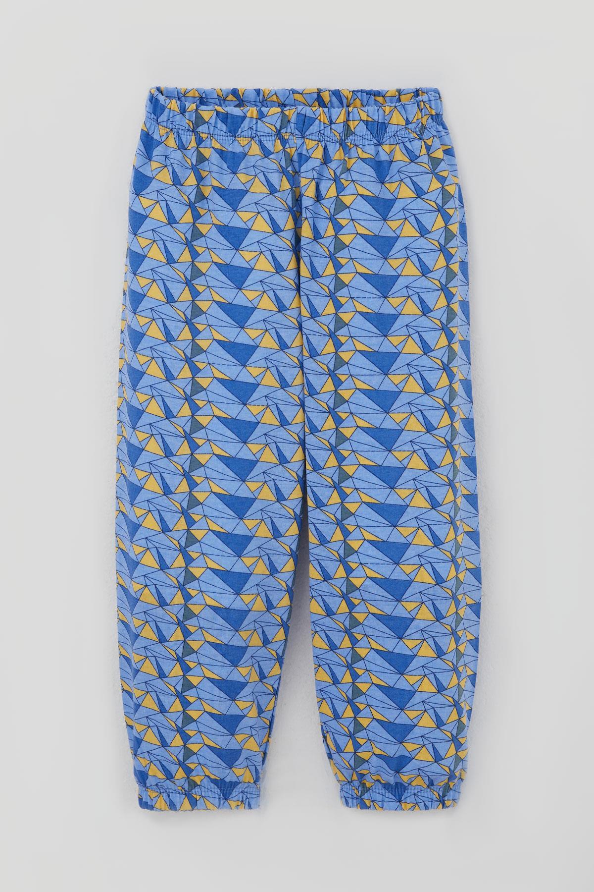 Breeze Erkek Bebek Pijama Takımı Renk Üçgeni Açık Mavi (9 Ay-3 Yaş)