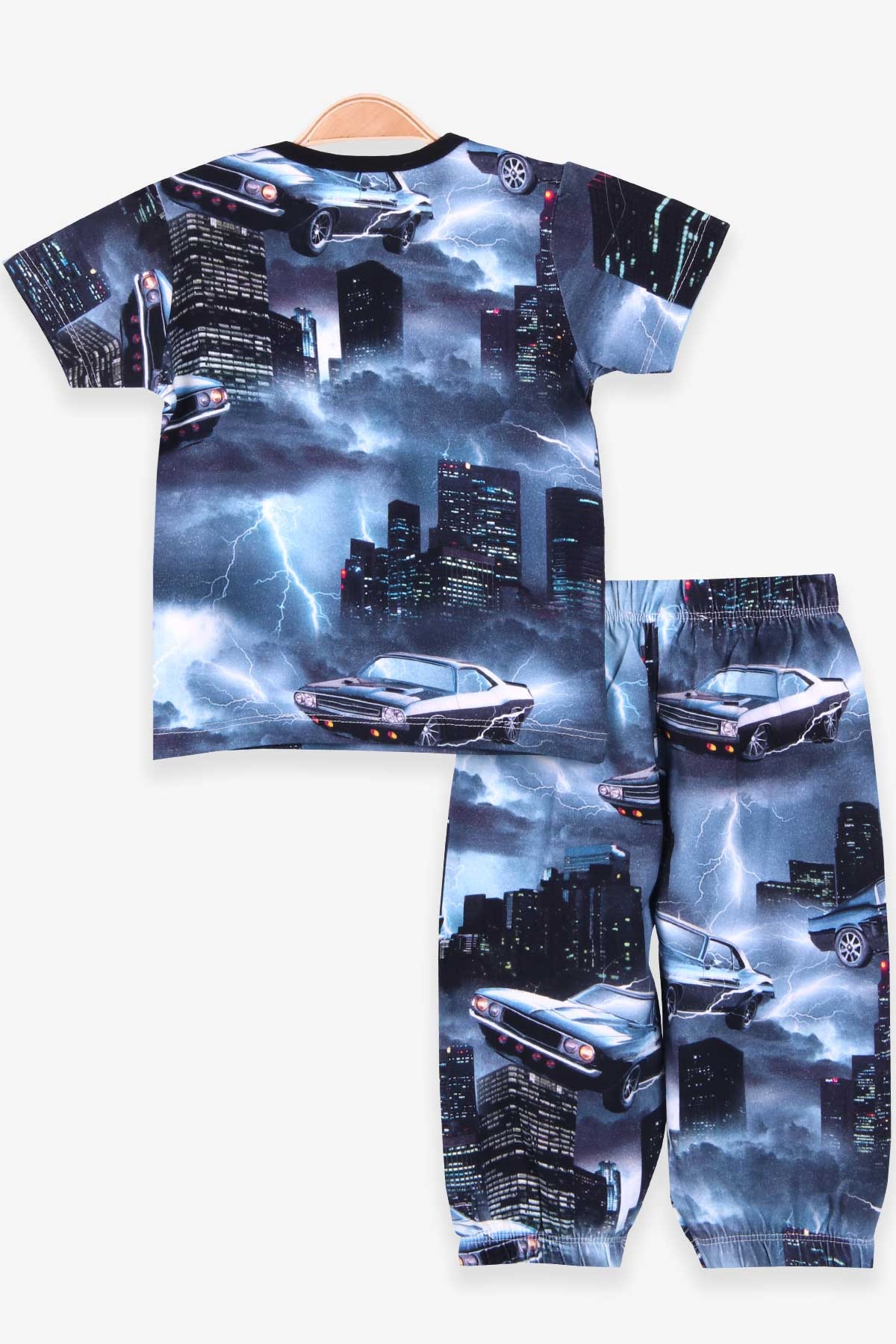 Breeze Erkek Bebek Pijama Takımı Şehir Temalı Karışık Renk (9 Ay-3 Yaş)