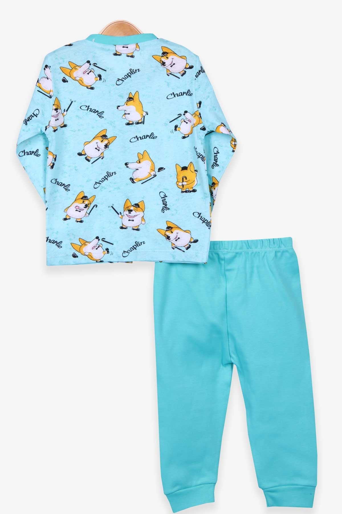 Breeze Erkek Bebek Pijama Takımı Tilki Desenli Su Yeşili (4 Ay-1 Yaş)