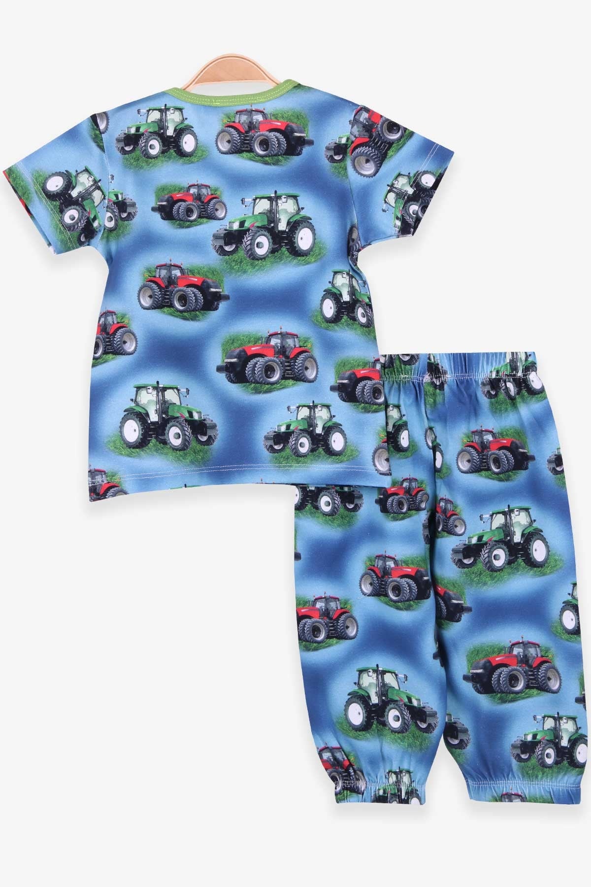 Breeze Erkek Bebek Pijama Takımı Traktör Desenli Koyu Mavi (9 Ay-3 Yaş)
