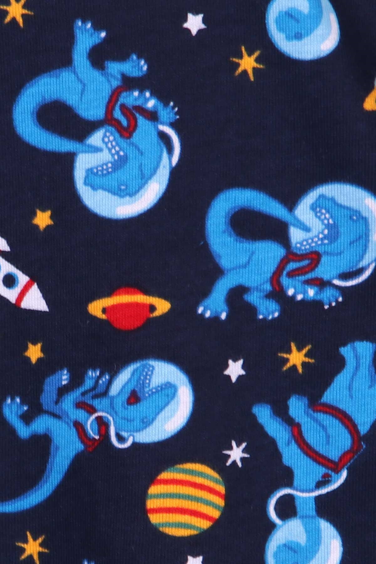 Breeze Erkek Bebek Pijama Takımı Uzay Temalı Lacivert (9 Ay-3 Yaş)