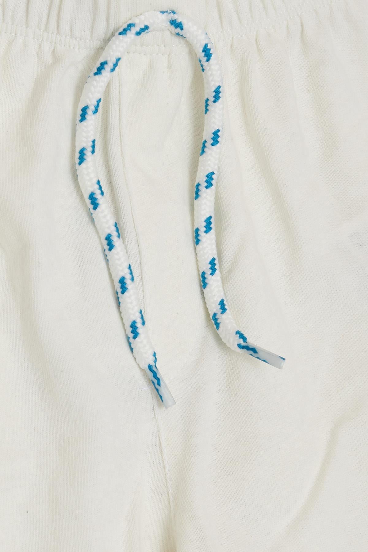 Breeze Erkek Bebek Şort Beli Lastikli Bağcık Aksesuarlı Basic Ekru (9 Ay-3 Yaş)