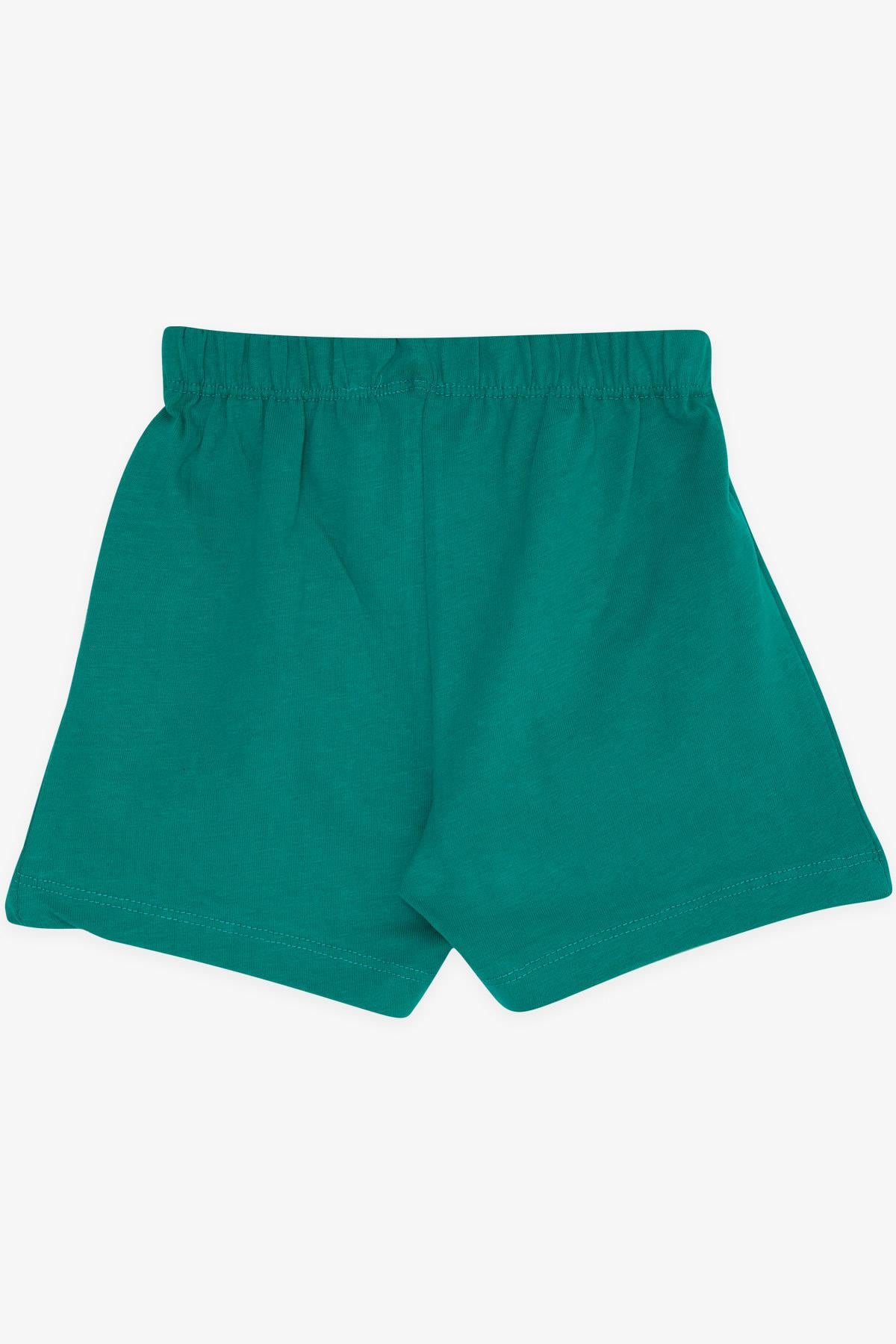 Breeze Erkek Bebek Şort Beli Lastikli Bağcıklı Basic Yeşil (9 Ay-3 Yaş)