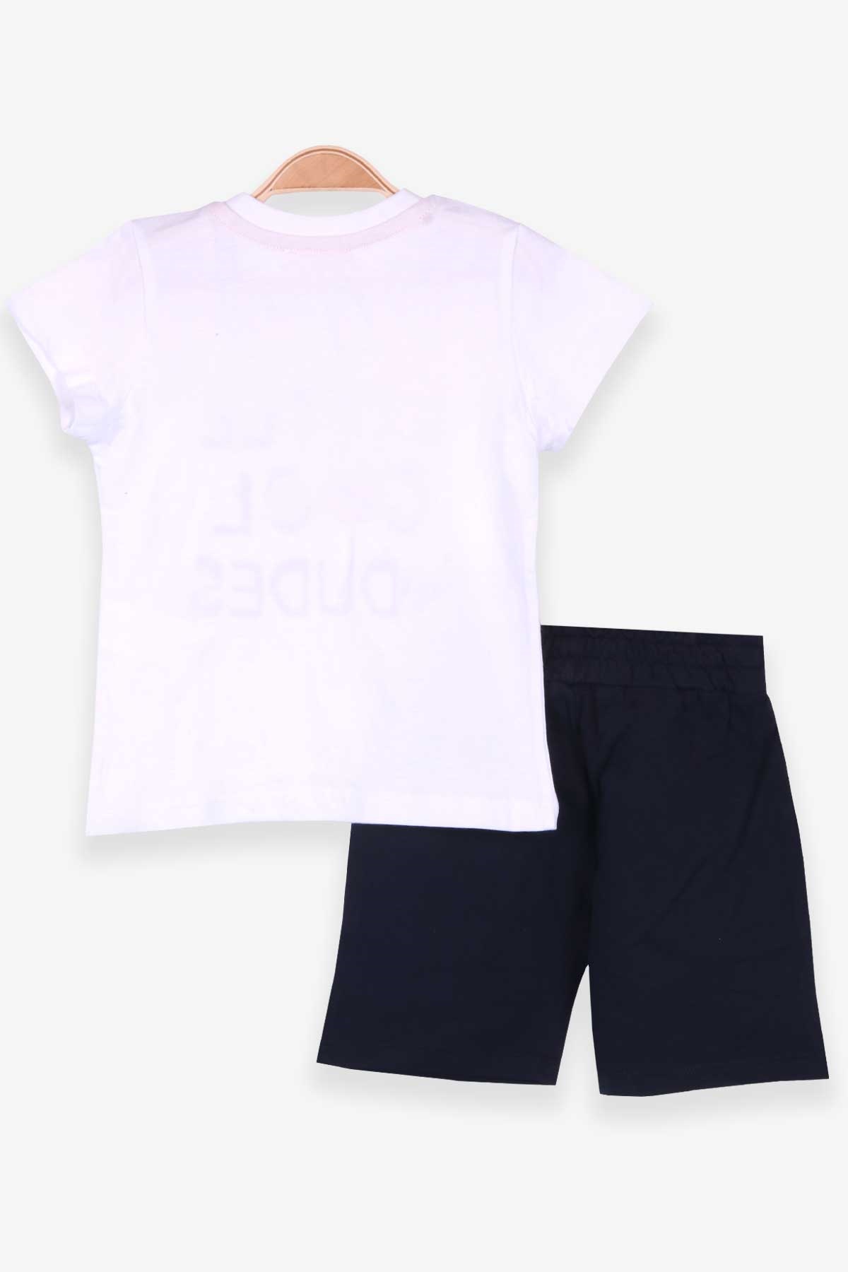 Breeze Erkek Bebek Şortlu Takım Baskılı Beyaz (6 Ay-2 Yaş)