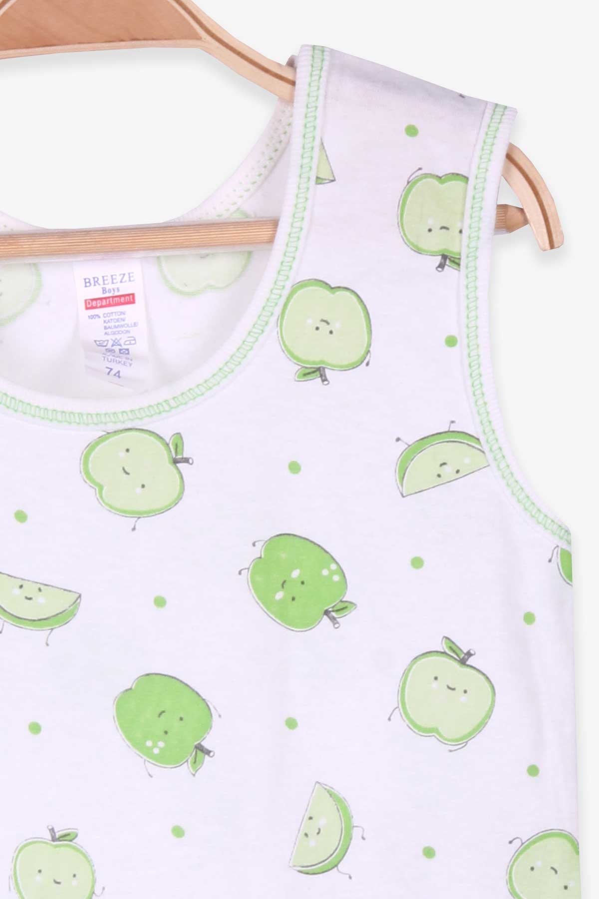 Breeze Erkek Bebek Şortlu Takım Elmalı Ekru (0-3 Ay-9 Ay)