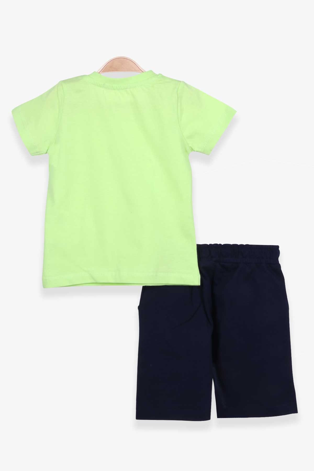 Breeze Erkek Bebek Şortlu Takım Kutup Ayıcık Baskılı Fıstık Yeşili (9 Ay-3 Yaş)