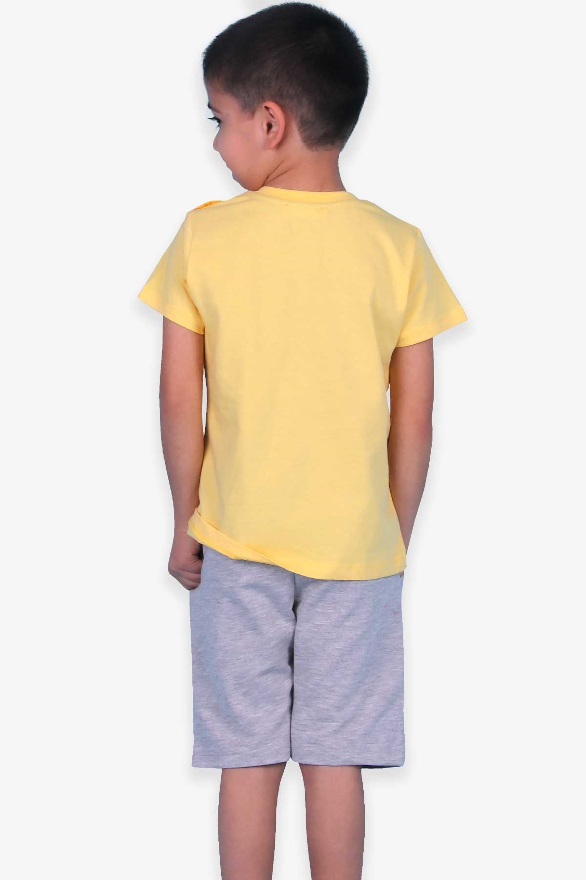 Breeze Erkek Bebek Şortlu Takım Okul Temalı Sarı (9 Ay-3 Yaş)