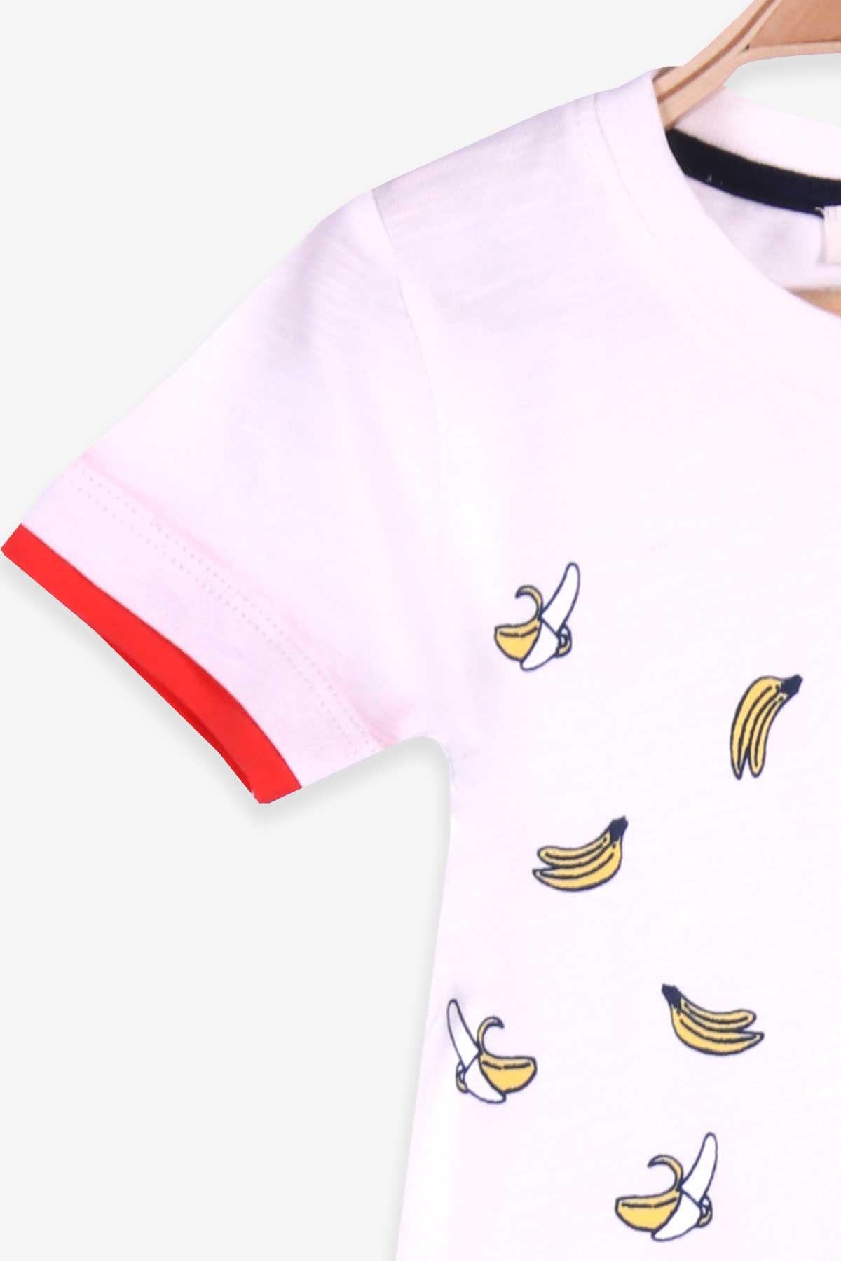 Breeze Erkek Bebek Şortlu Takım Sevimli Maymunlu Beyaz (9 Ay-3 Yaş)