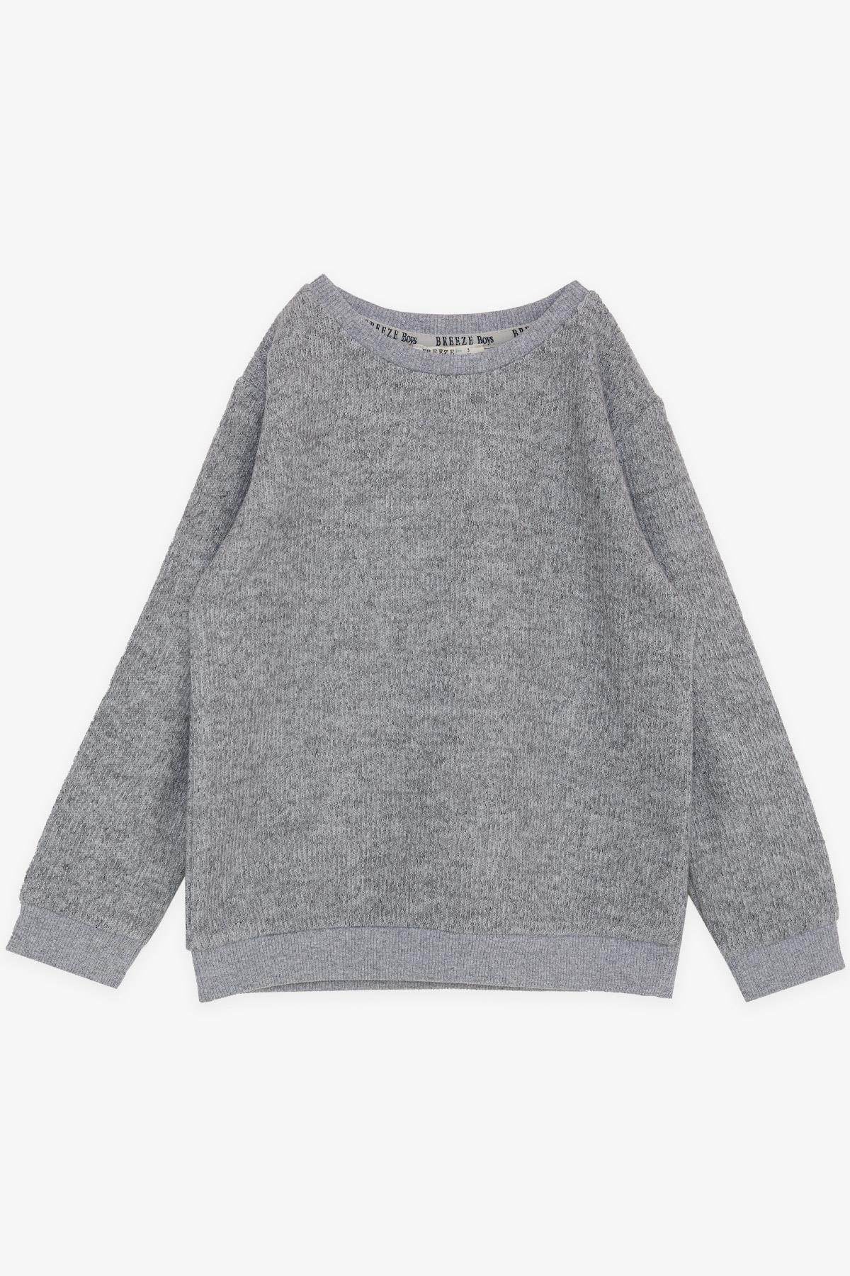Breeze Erkek Bebek Sweatshirt Basic Gri Melanj (2 Yaş)