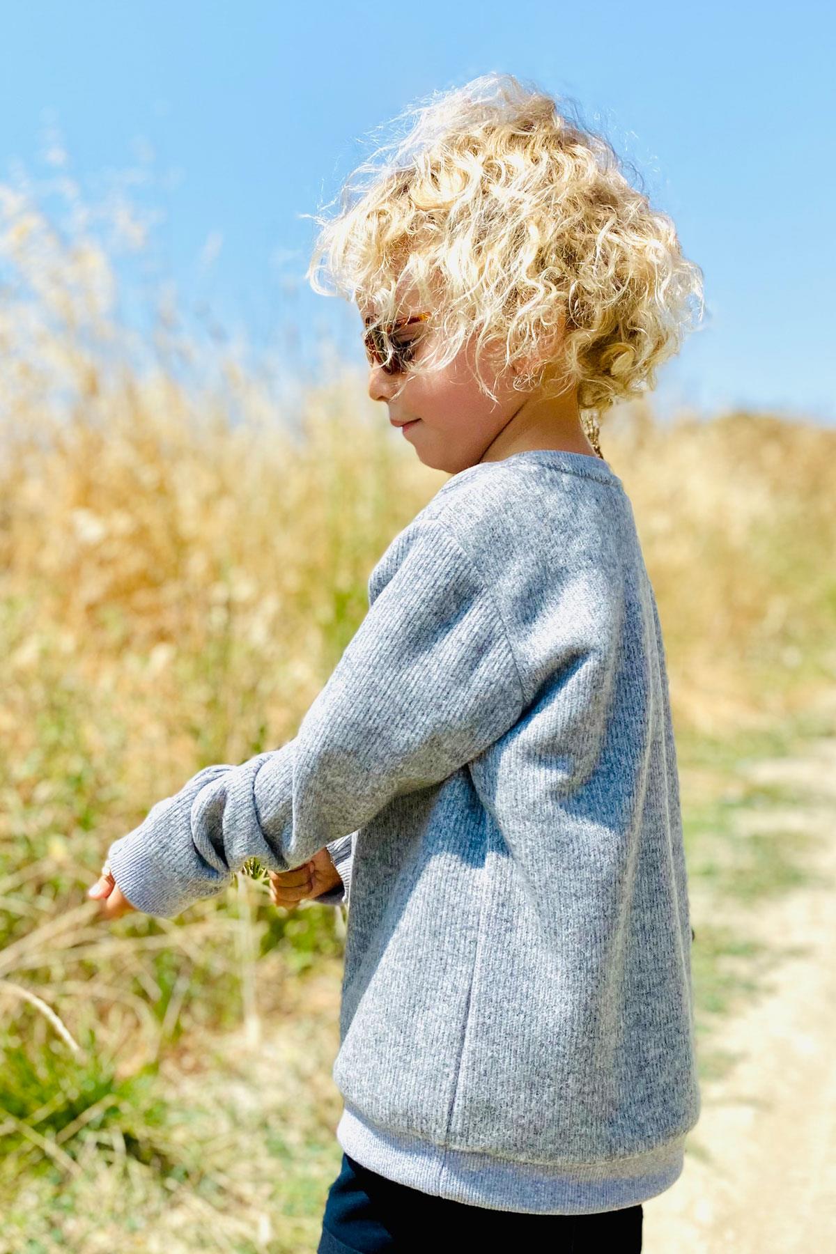 Breeze Erkek Bebek Sweatshirt Basic Gri Melanj (2 Yaş)