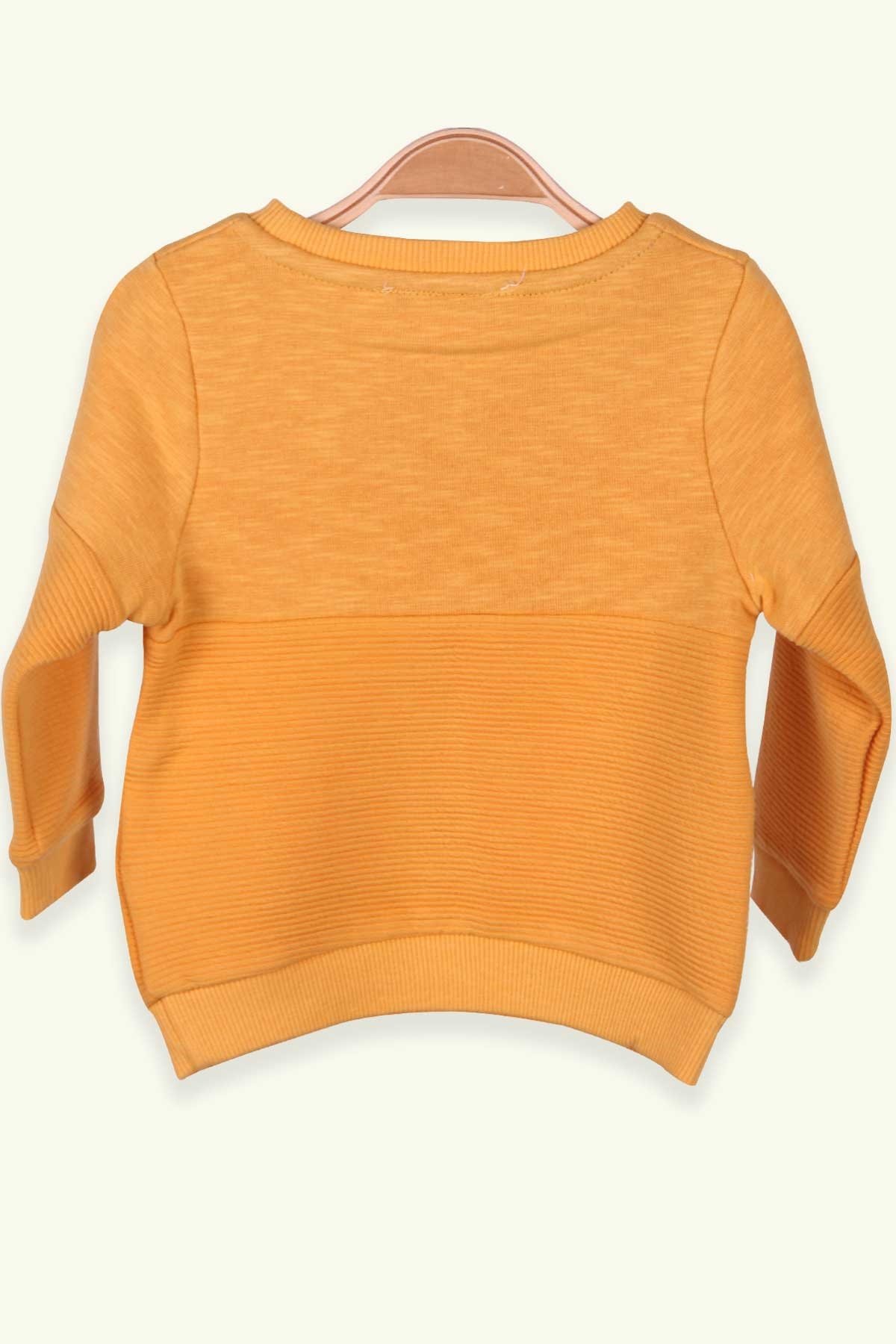 Breeze Erkek Bebek Sweatshirt Baskılı Hardal Sarı (6 Ay-3 Yaş)
