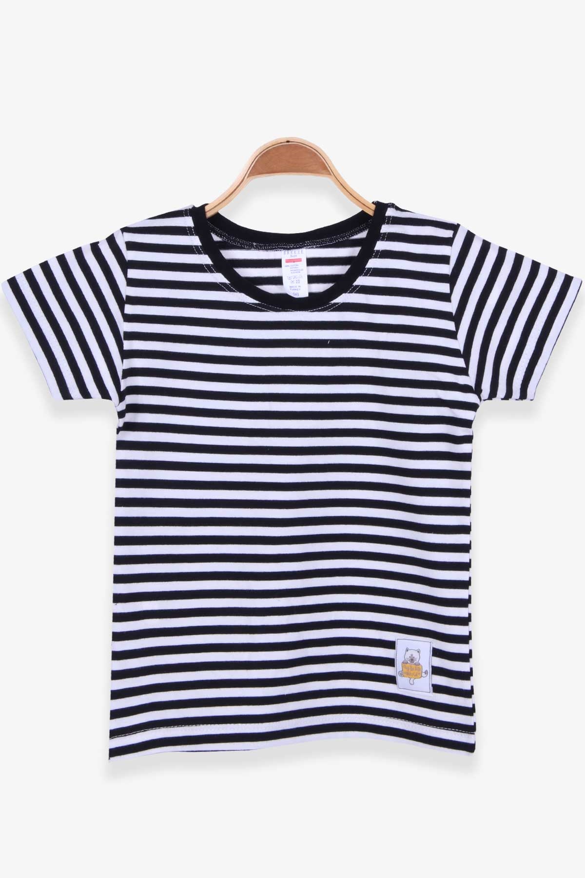 Breeze Erkek Bebek Tişört Çizgili Siyah (9 Ay-3 Yaş)