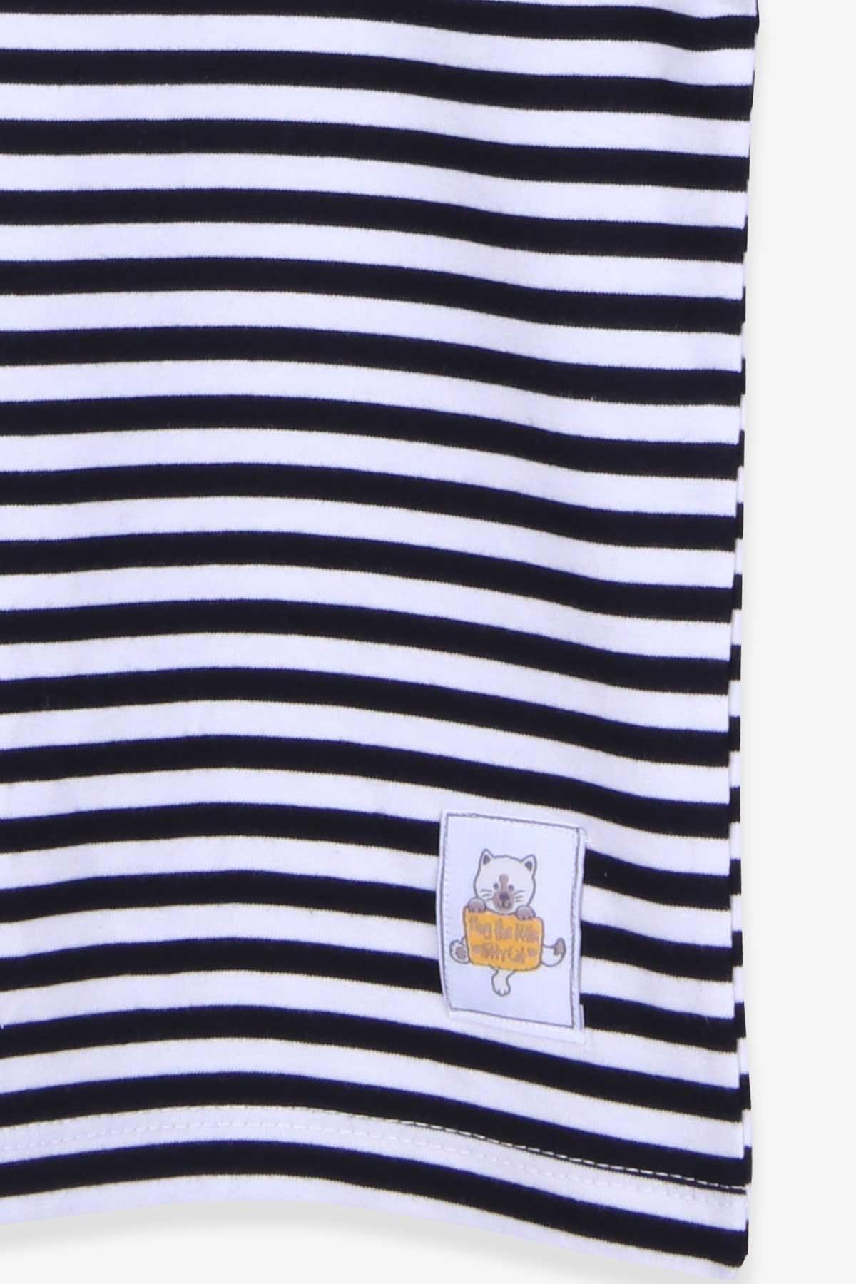 Breeze Erkek Bebek Tişört Çizgili Siyah (9 Ay-3 Yaş)
