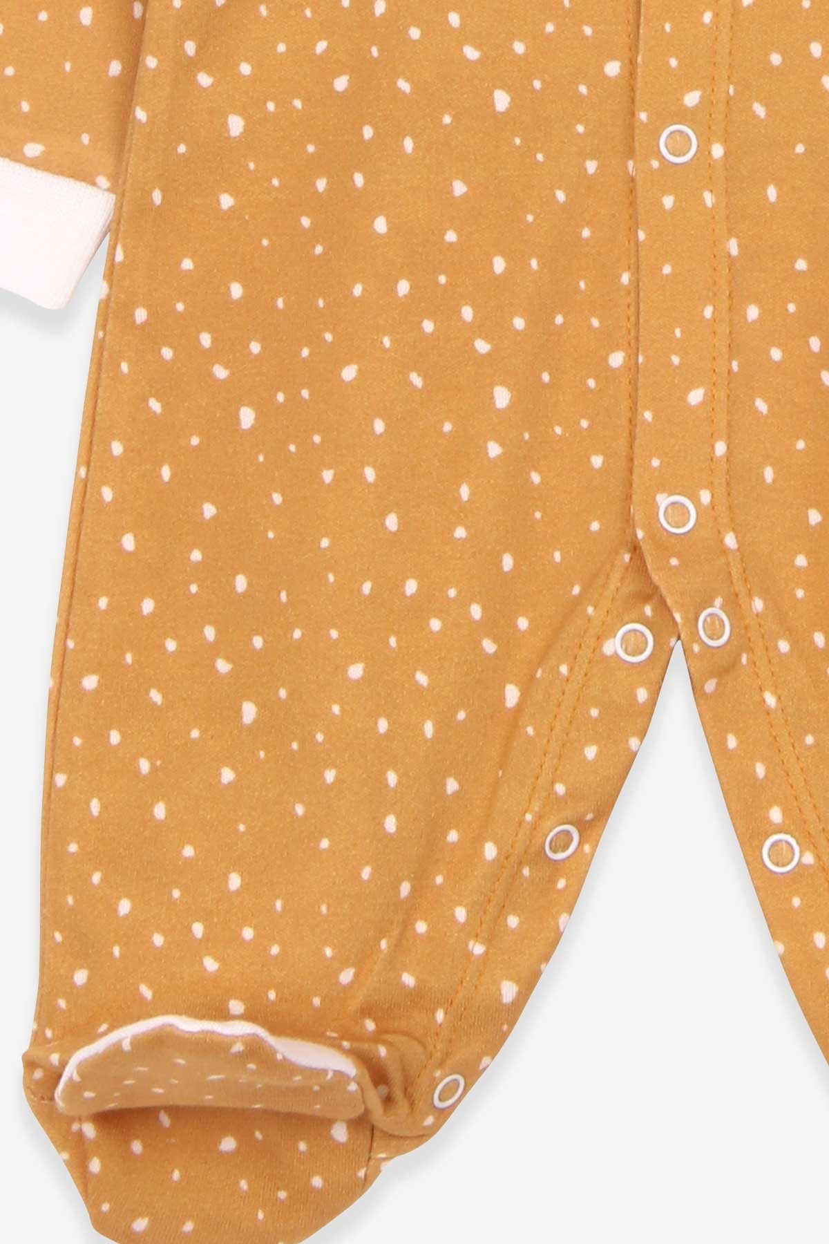 Breeze Erkek Bebek Tulum Baskılı Hardal Sarı (0-3 Ay-6 Ay)