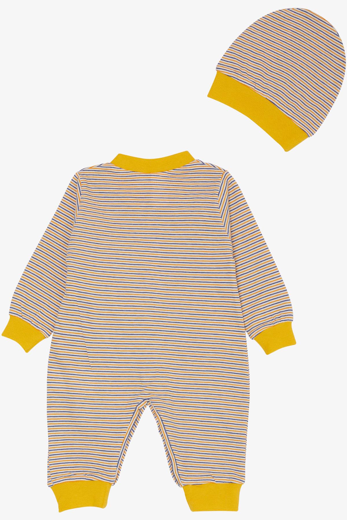 Breeze Erkek Bebek Tulum Çizgili Karışık Renk (0-6 Ay)