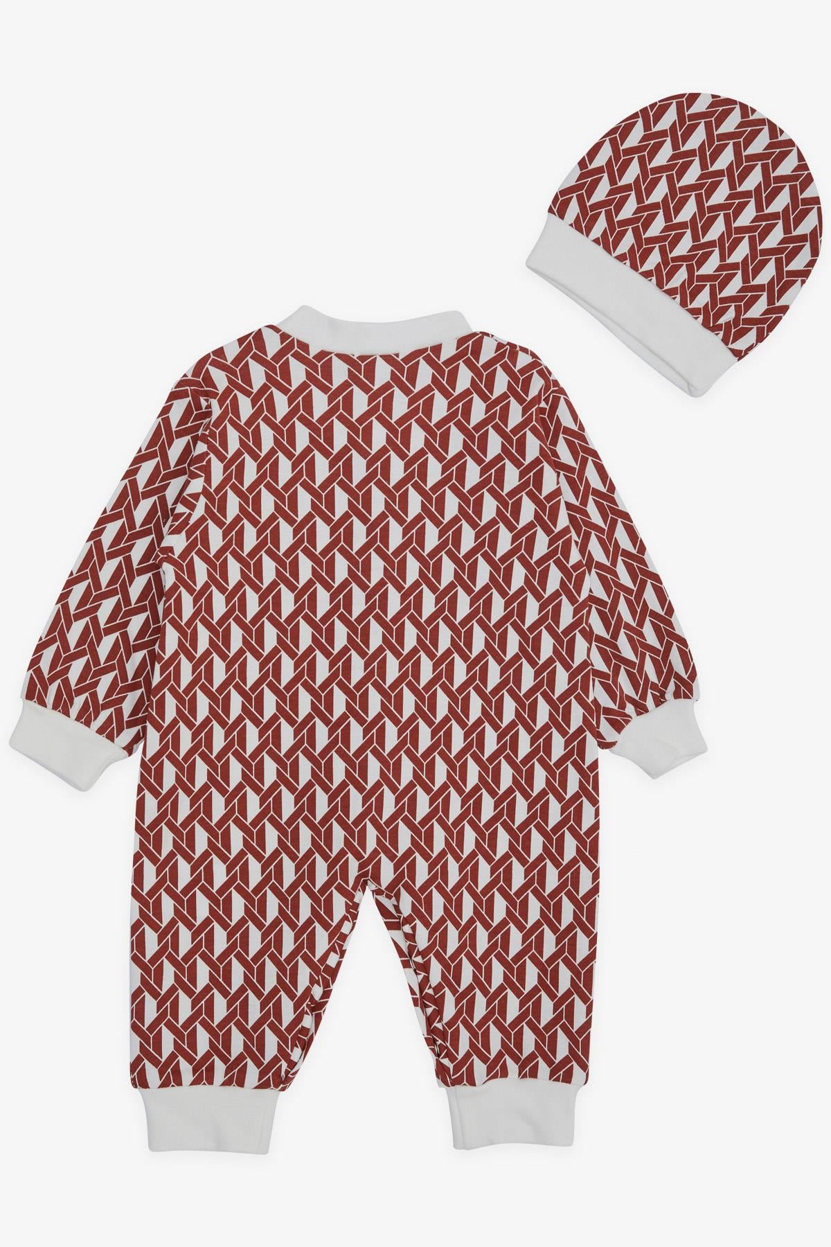 Breeze Erkek Bebek Tulum Desenli Tarçın (0-3 Ay)