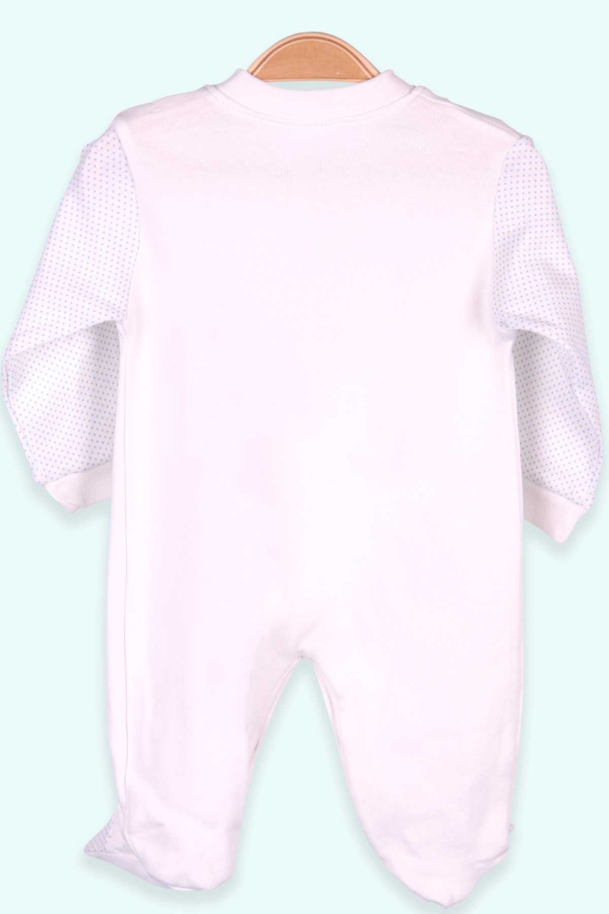 Breeze Erkek Bebek Tulum Gemi Kaniviçeli Şapkalı Set Ekru (0-3 Ay-4 Ay)