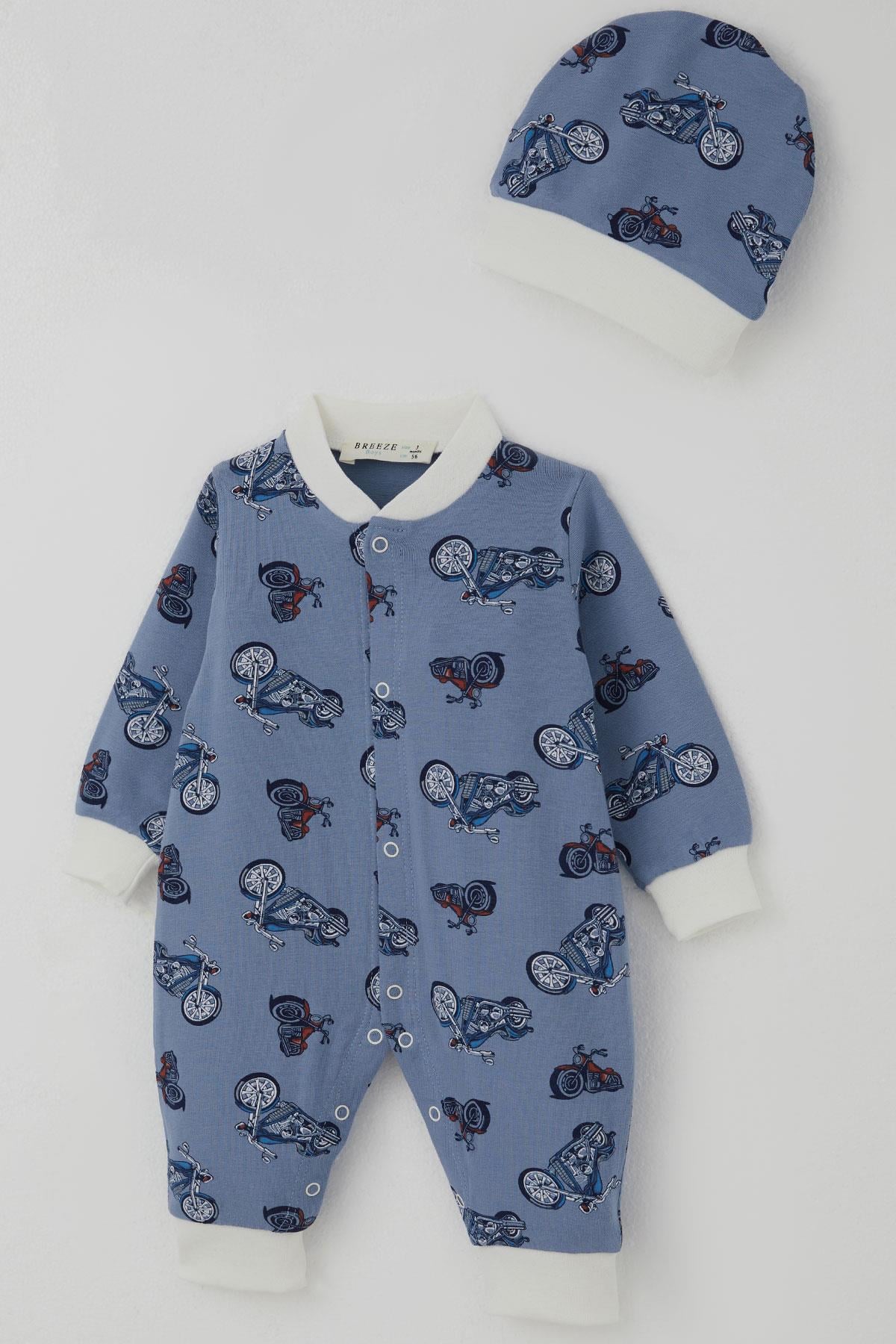 Breeze Erkek Bebek Tulum Rider Konsept İndigo (0-6 Ay)