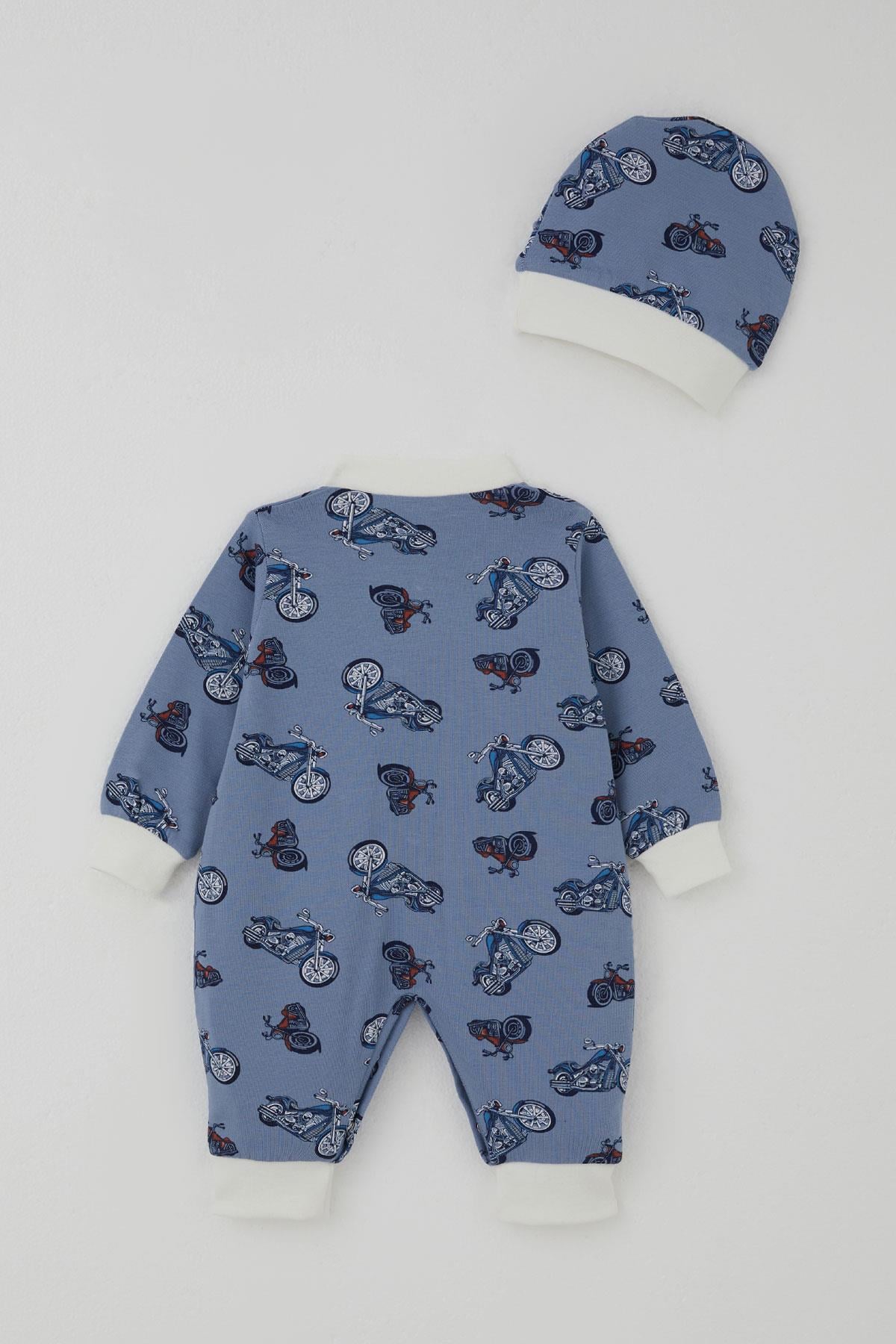 Breeze Erkek Bebek Tulum Rider Konsept İndigo (0-6 Ay)