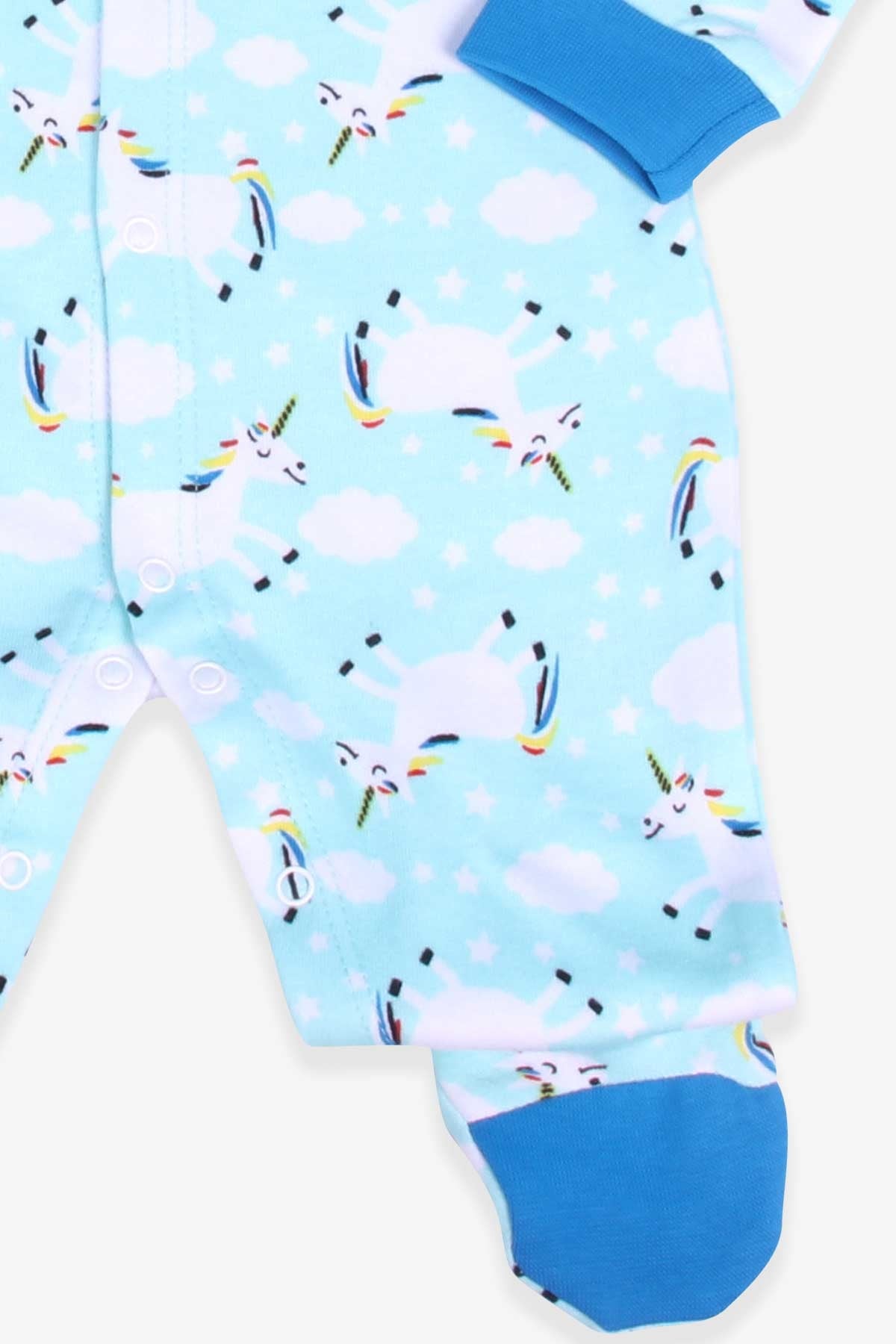 Breeze Erkek Bebek Tulum Unicorn Şapkalı Set Su Yeşili (0-3 Ay-6 Ay)