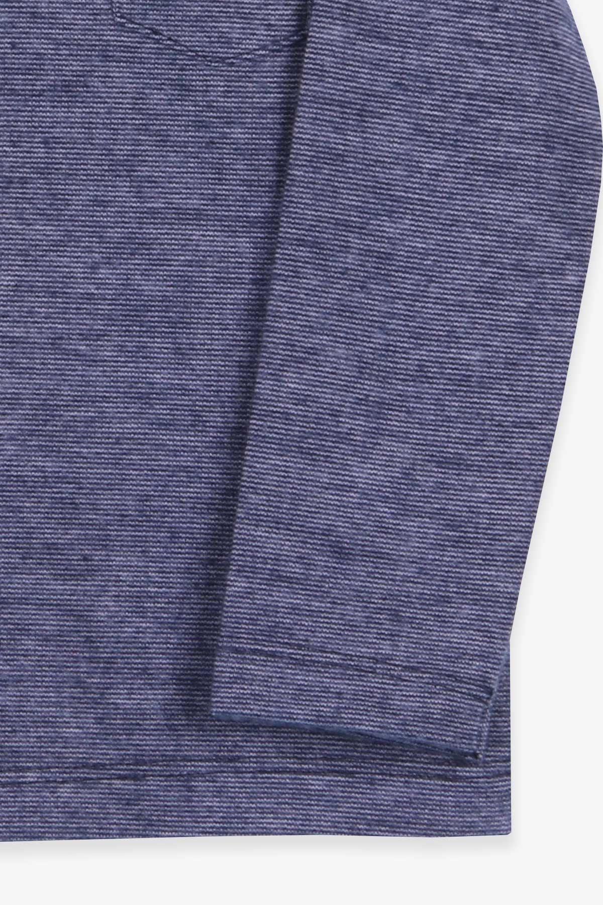 Breeze Erkek Bebek Uzun Kollu Tişört Basic Lacivert Melanj (9 Ay-3 Yaş)