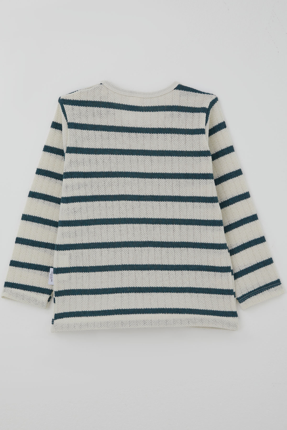 Breeze Erkek Bebek Uzun Kollu Tişört Patlı Çizgili Ekru (9 Ay - 3 Yaş)