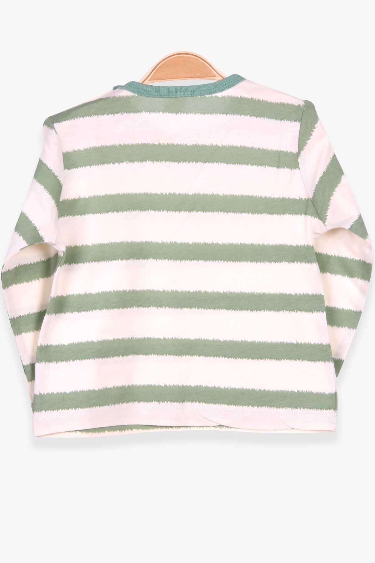 Breeze Erkek Bebek Uzun Kollu Tişört Patlı Çizgili Krem (9 Ay-3 Yaş)