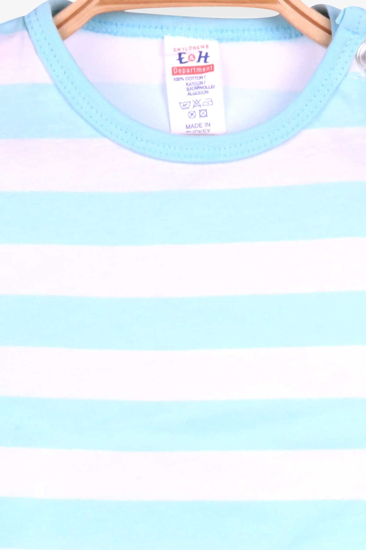 Breeze Erkek Bebek Uzun Kollu Tişört Patlı Çizgili Beyaz (9 Ay-3 Yaş)