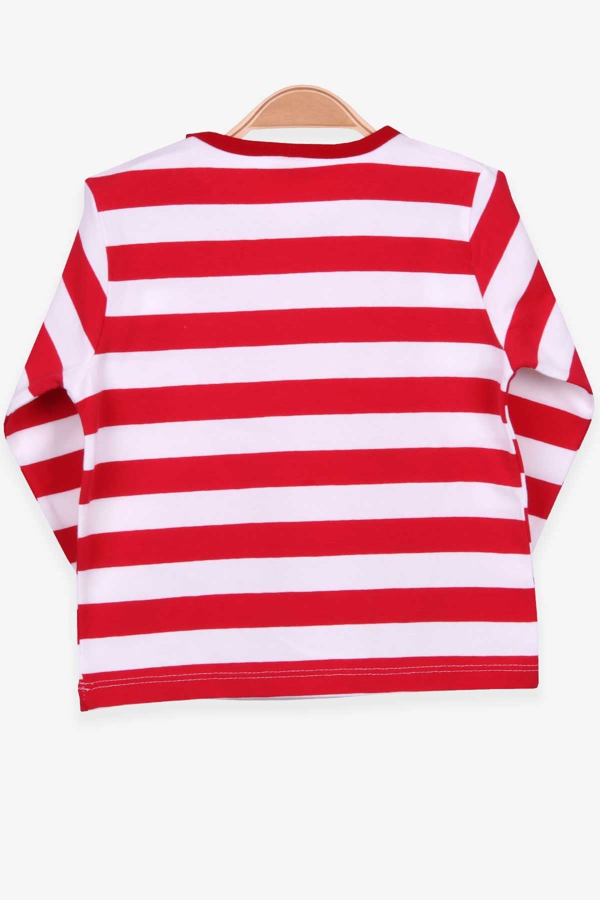 Breeze Erkek Bebek Uzun Kollu Tişört Patlı Çizgili Kırmızı (9 Ay-3 Yaş)