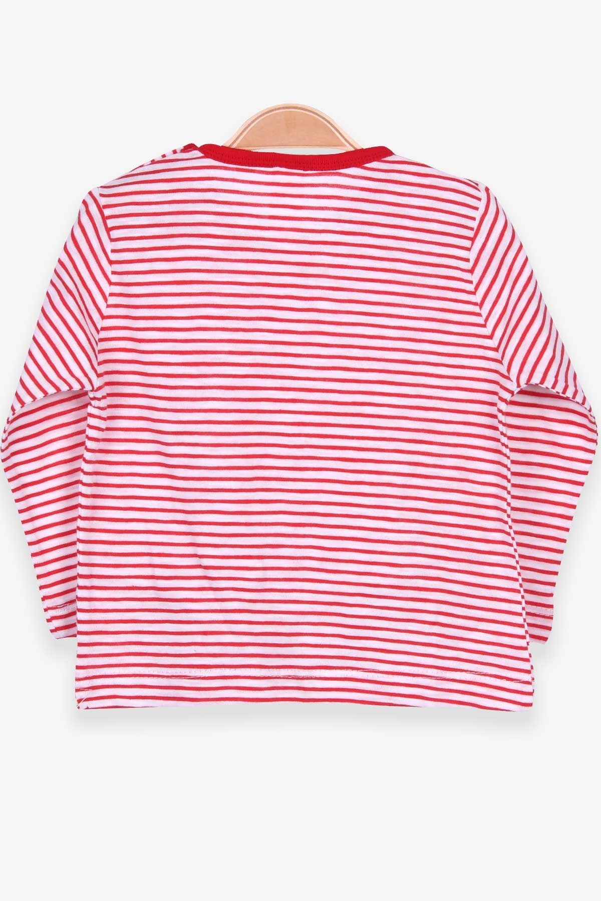Breeze Erkek Bebek Uzun Kollu Tişört Patlı Çizgili Kırmızı (9 Ay-3 Yaş)