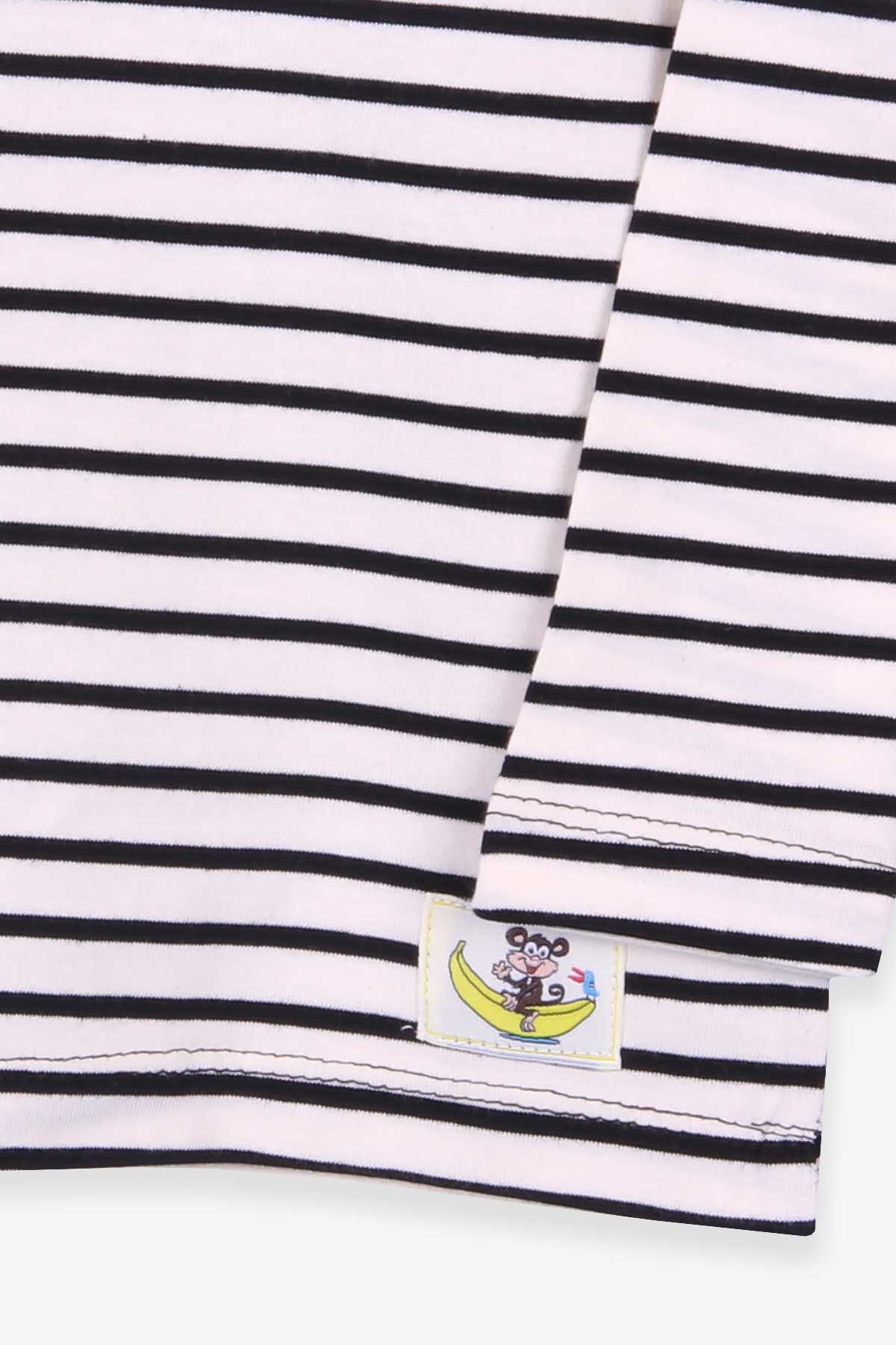 Breeze Erkek Bebek Uzun Kollu Tişört Patlı Çizgili Krem (9 Ay-3 Yaş)