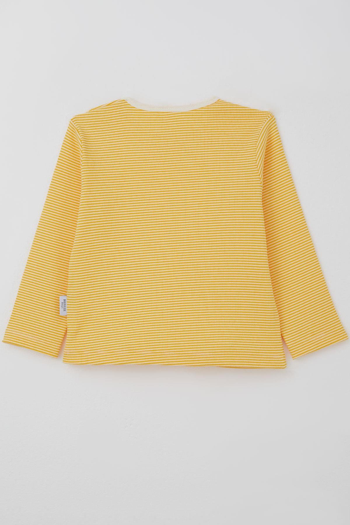 Breeze Erkek Bebek Uzun Kollu Tişört Patlı Sarı (9 Ay-3 Yaş)