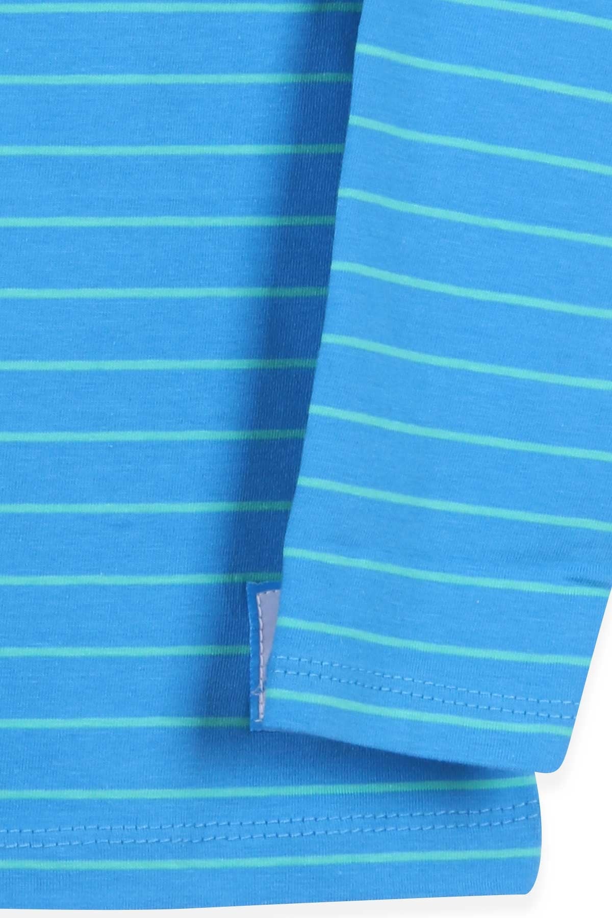 Breeze Erkek Bebek Uzun Kollu Tişört Patlı Çizgili Mavi (9 Ay-3 Yaş)
