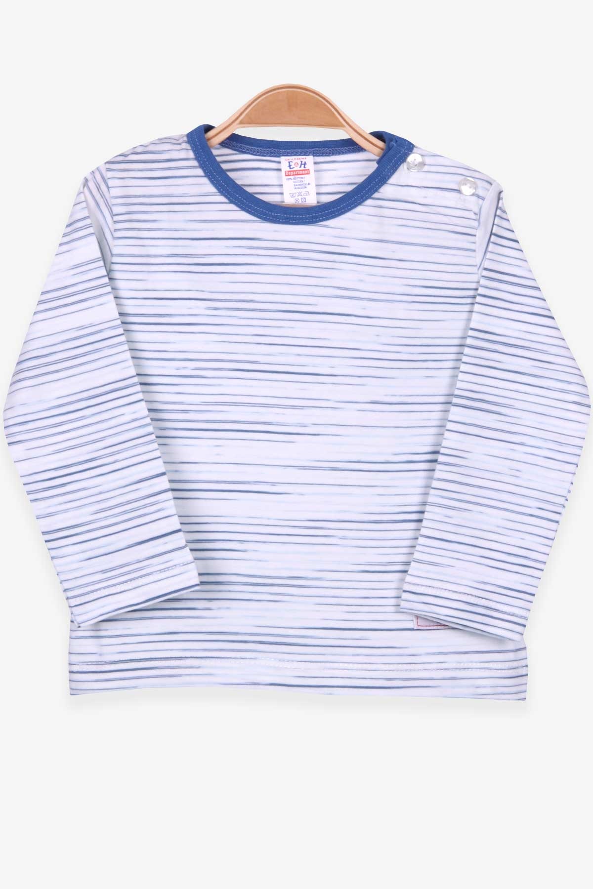 Breeze Erkek Bebek Uzun Kollu Tişört Patlı Çizgili Ekru (9 Ay-3 Yaş)