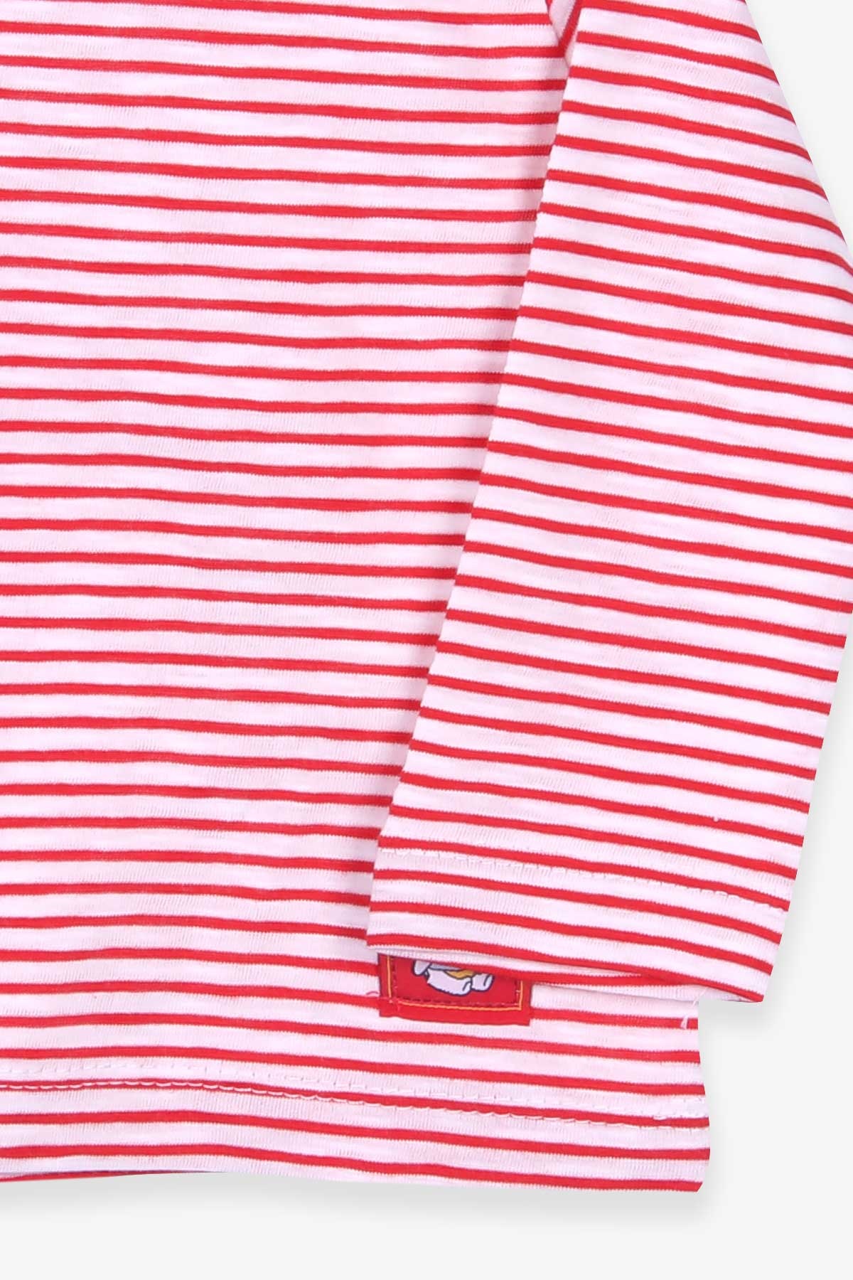 Breeze Erkek Bebek Uzun Kollu Tişört Patlı Çizgili Kırmızı (9 Ay-3 Yaş)