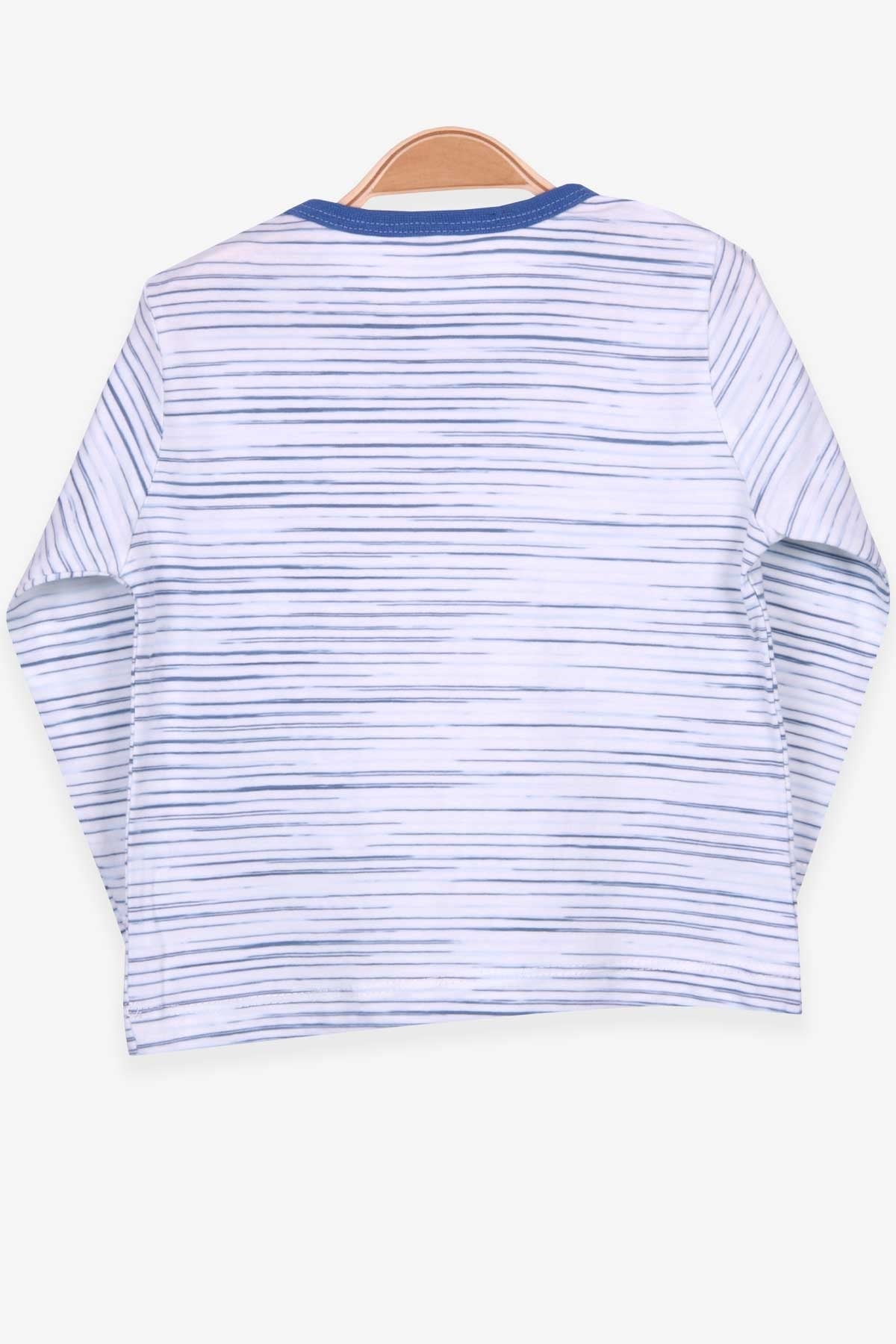 Breeze Erkek Bebek Uzun Kollu Tişört Patlı Çizgili Ekru (9 Ay-3 Yaş)