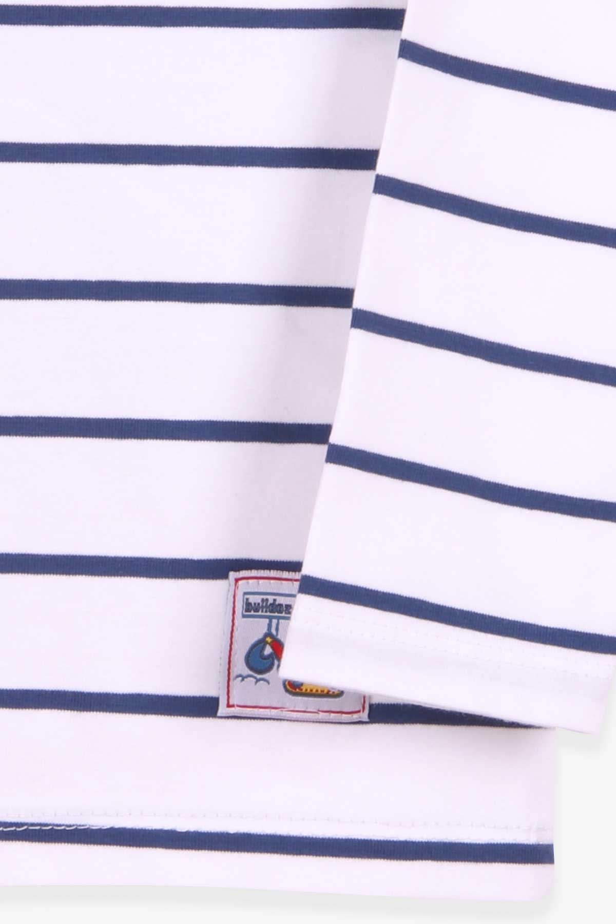 Breeze Erkek Bebek Uzun Kollu Tişört Patlı Çizgili Beyaz (9 Ay-3 Yaş)