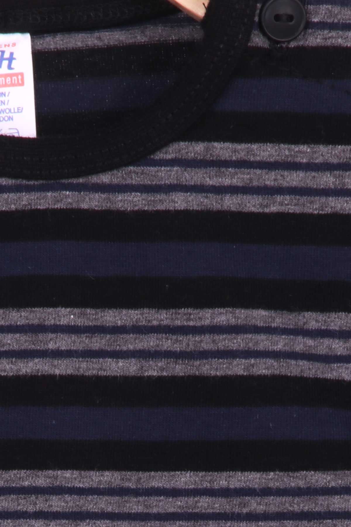 Breeze Erkek Bebek Uzun Kollu Tişört Patlı Çizgili Karışık Renk (9 Ay-3 Yaş)