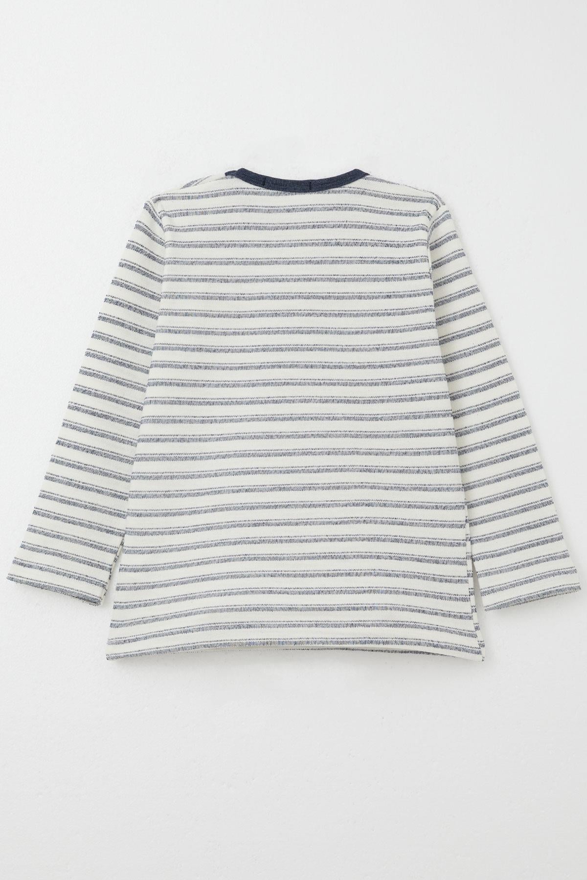 Breeze Erkek Bebek Uzun Kollu Tişört Patlı Ekru (9 Ay-3 Yaş)