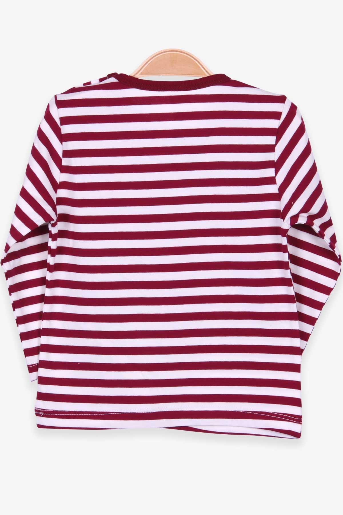 Breeze Erkek Bebek Uzun Kollu Tişört Patlı Çizgili Bordo (9 Ay-3 Yaş)