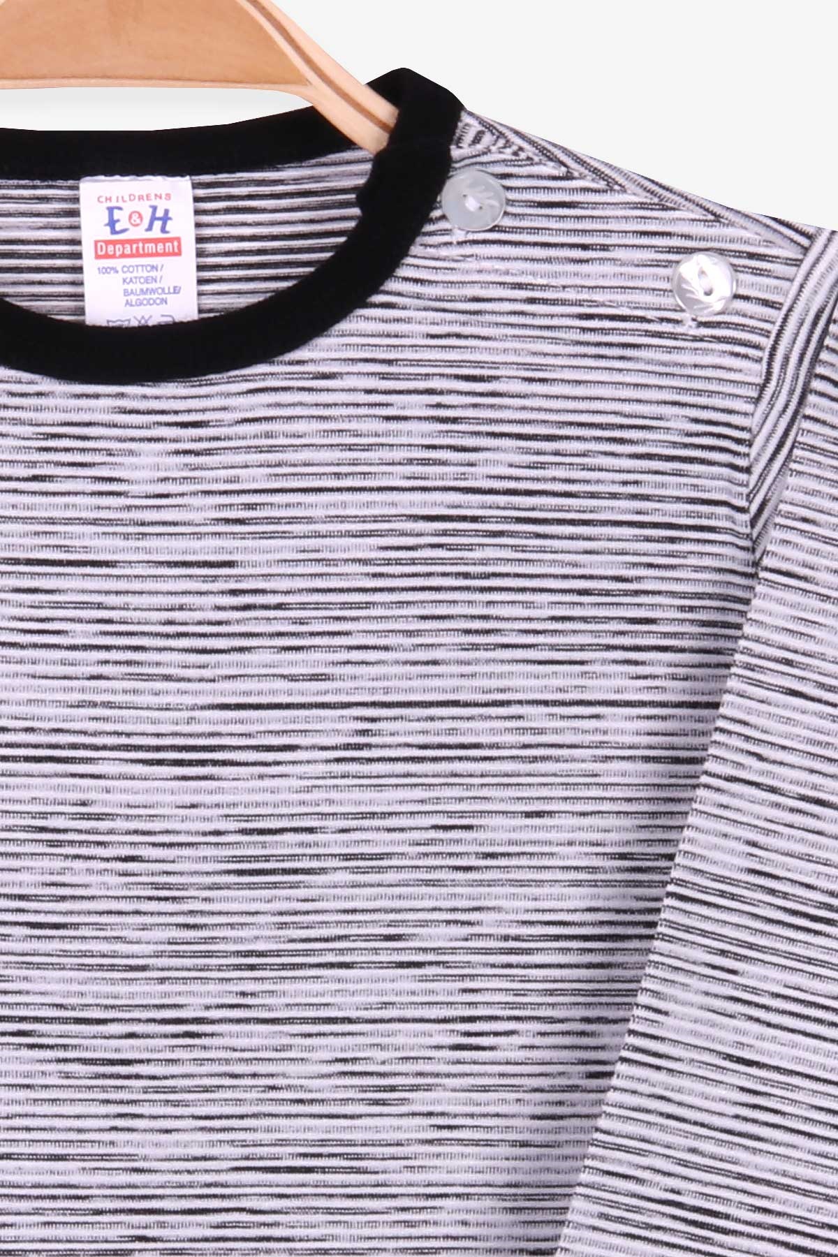 Breeze Erkek Bebek Uzun Kollu Tişört Patlı Çizgili Siyah (9 Ay-3 Yaş)