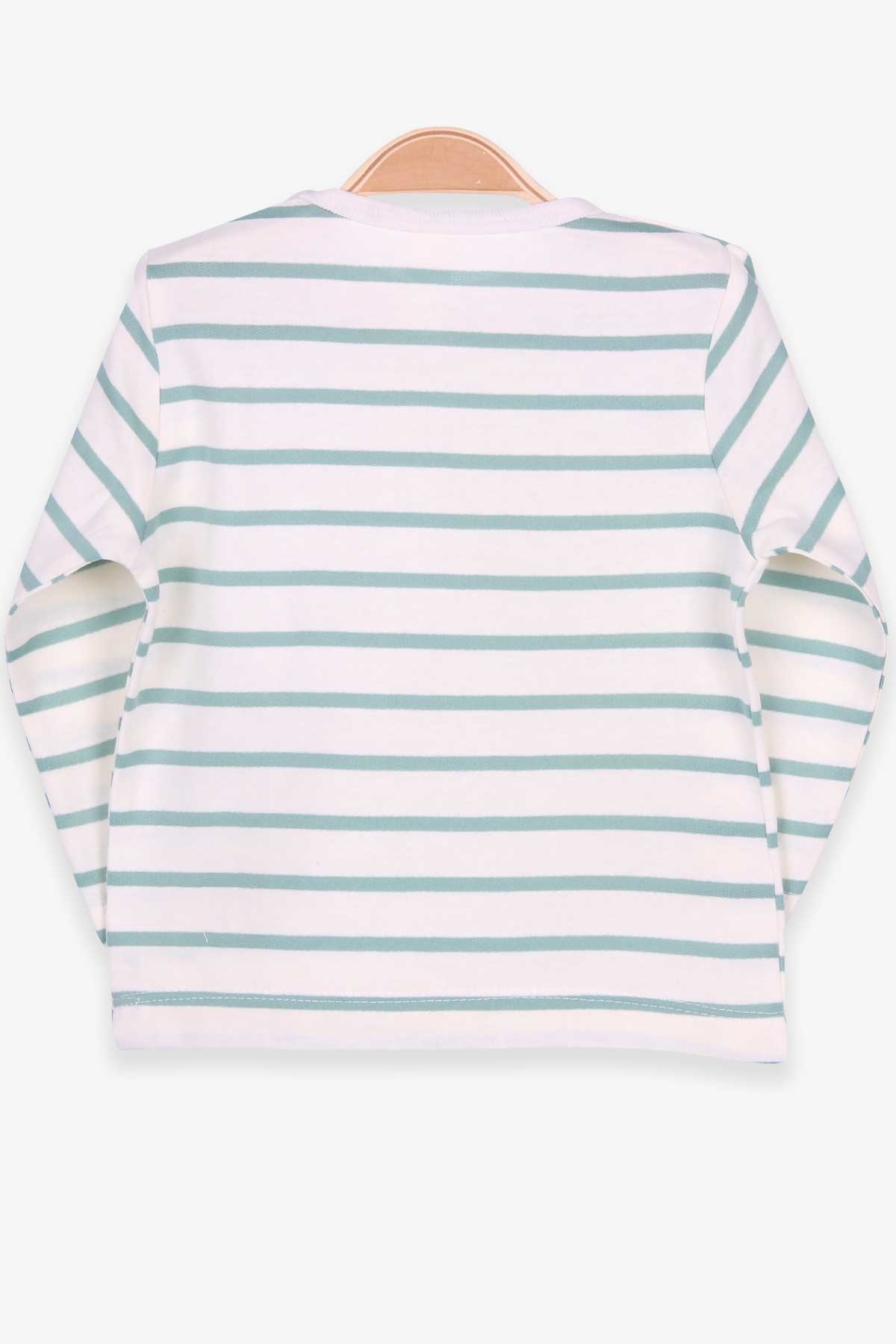 Breeze Erkek Bebek Uzun Kollu Tişört Patlı Çizgili Krem (9 Ay-3 Yaş)