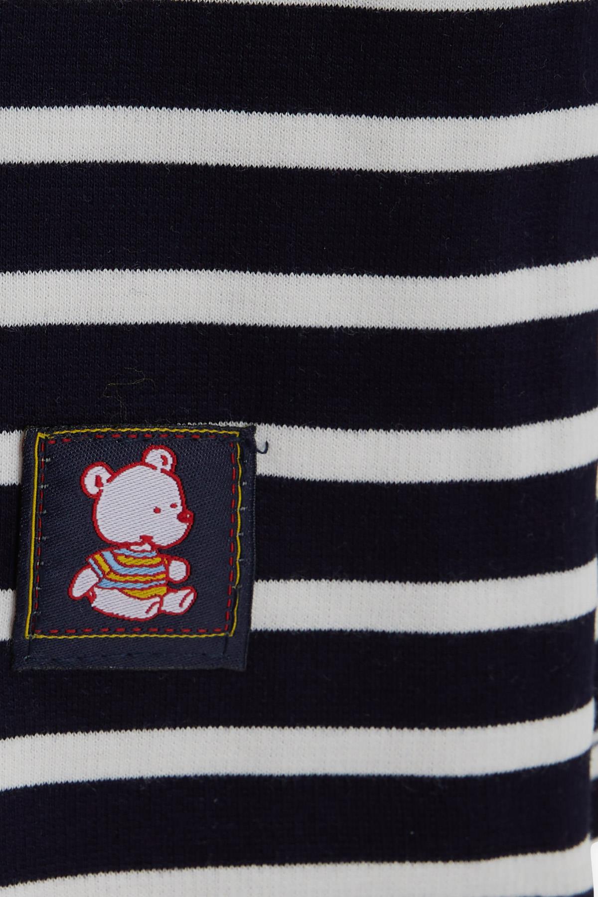 Breeze Erkek Bebek Uzun Kollu Tişört Patlı Bebek Ayıcık Baskılı Lacivert (9 Ay-3 Yaş)